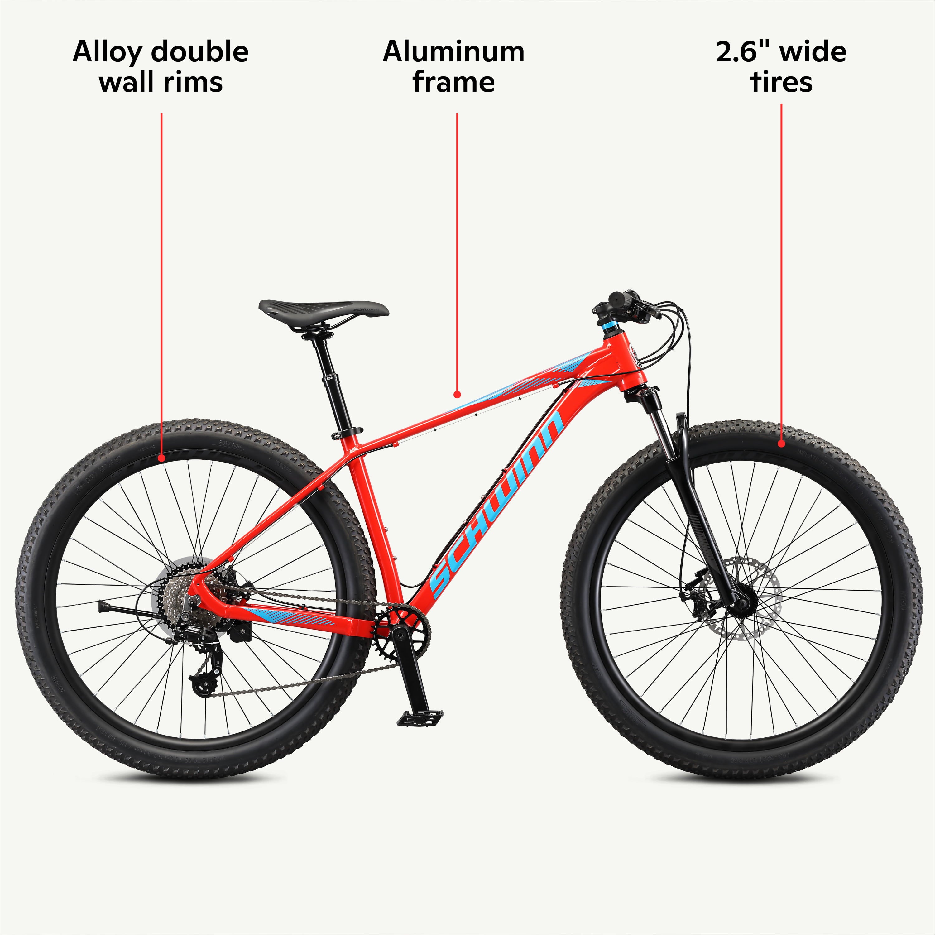 29-in. Axum DP Mens Mountain Bike. Red. 19-in. Frame