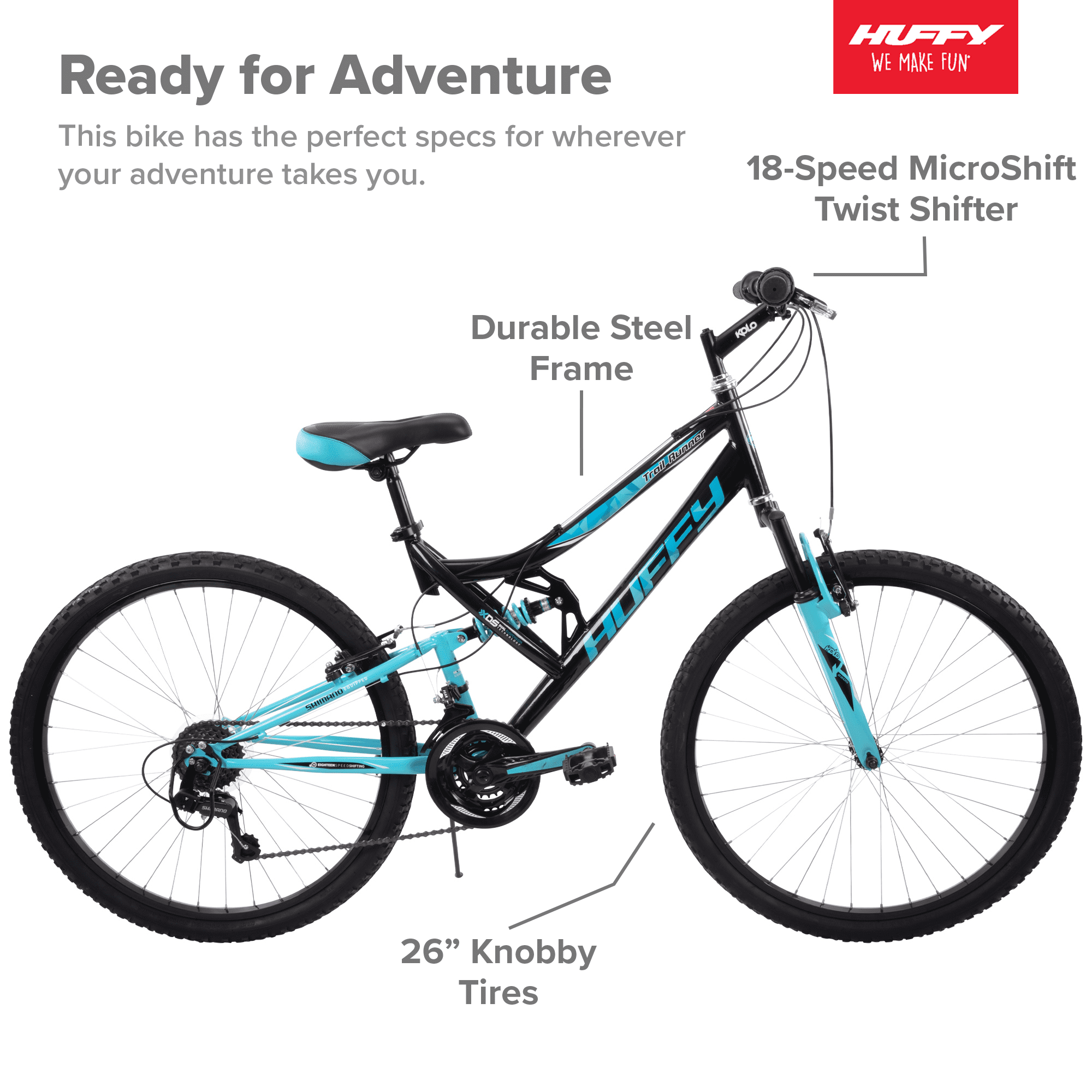 26 Trail Runner Women's Full Suspension Mountain Bike. Black
