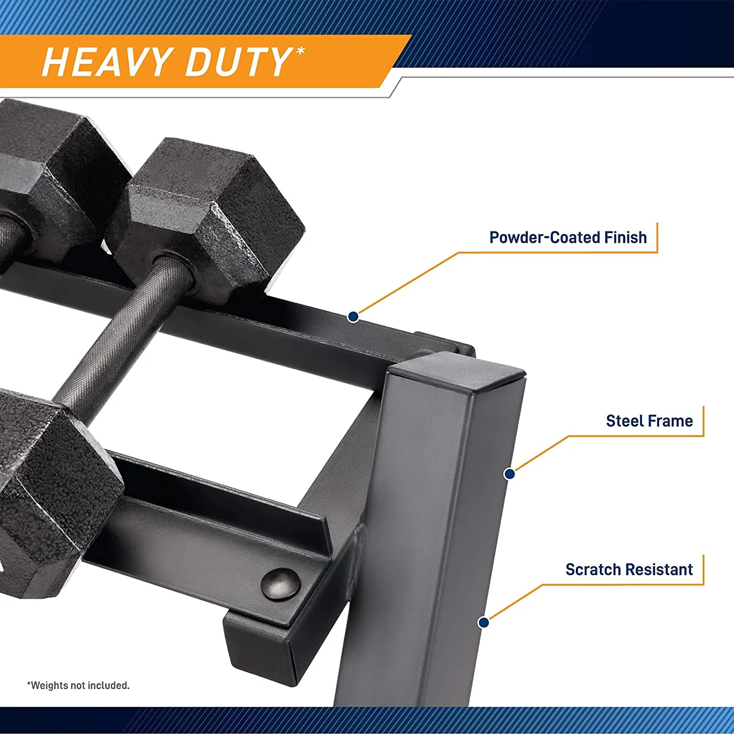Marcy 3-Tier Dumbbell Rack Multilevel Weight Storage Organizer