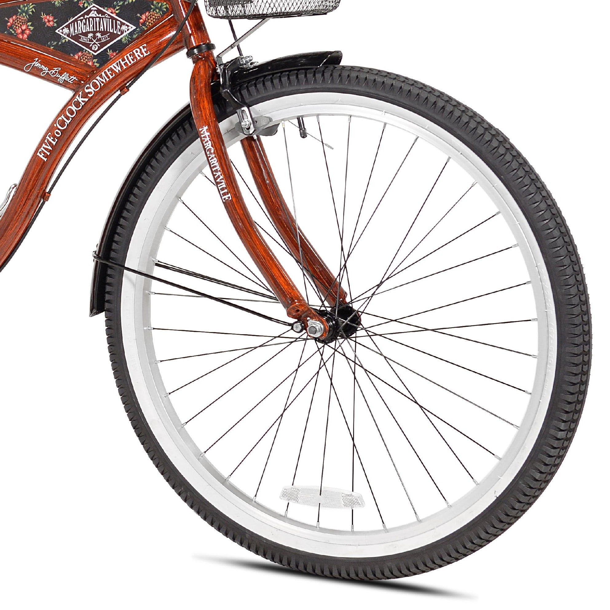 26 Margaritaville Men's Cruiser Bike. Wood Grain Color