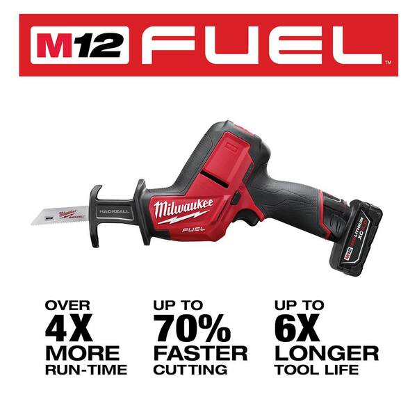 M12 FUEL 12V Lithium-Ion Brushless Cordless HACKZALL Reciprocating Saw Kit W/ M12 Multi-Tool