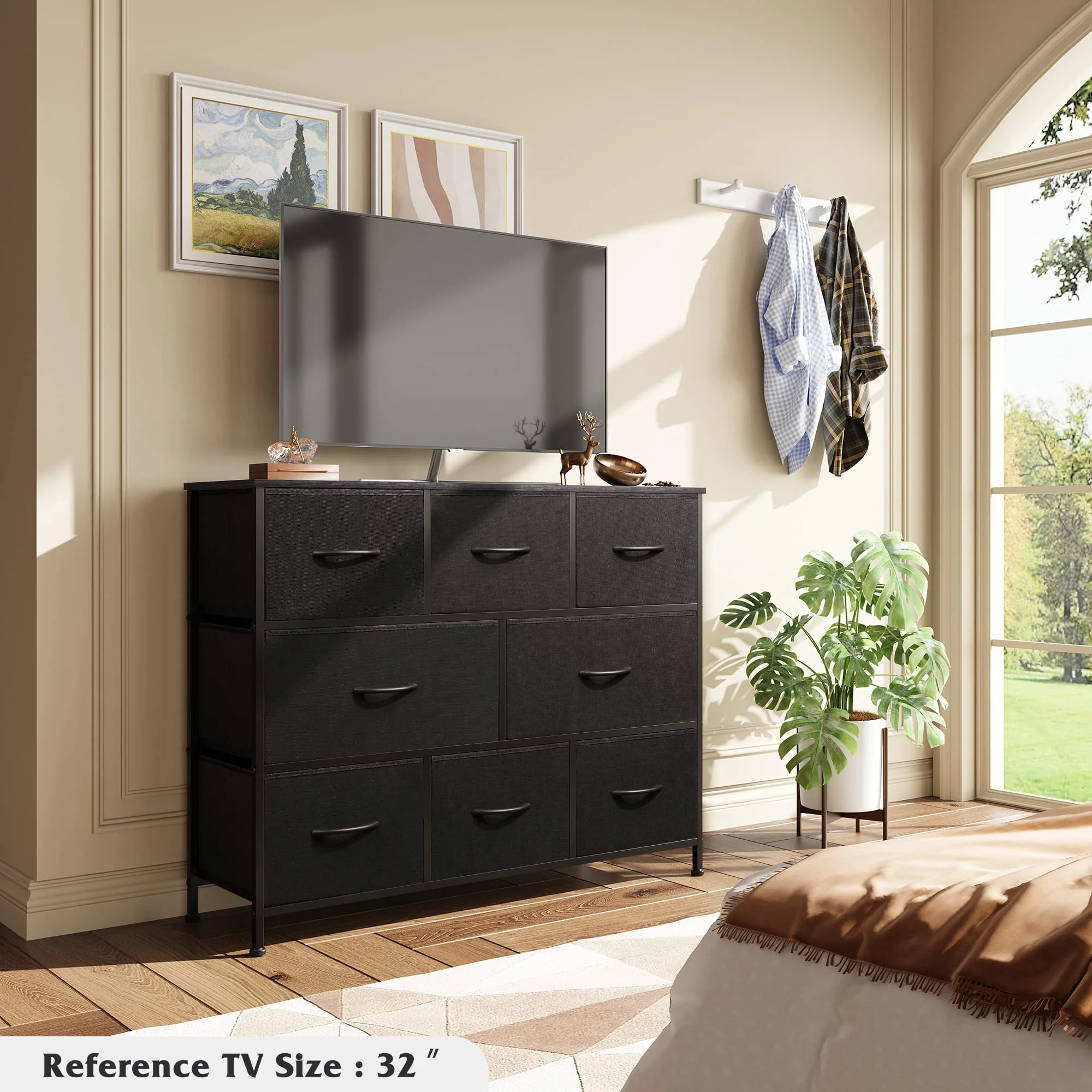 WLIVE Fabric Dresser for Bedroom. Storage Drawer Unit