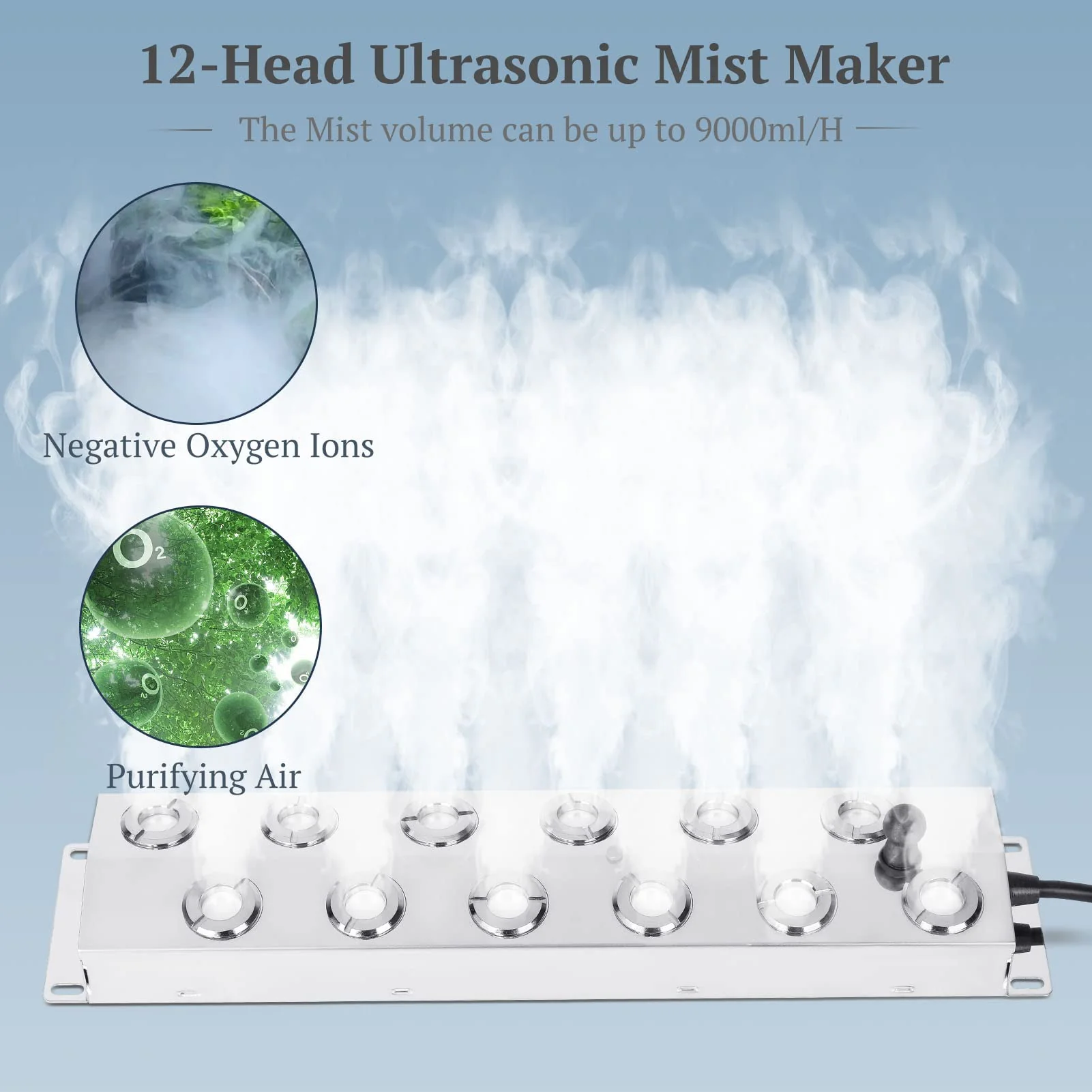 CEED4U Ultrasonic Fogger. 12 Head Ultrasonic Mist Maker