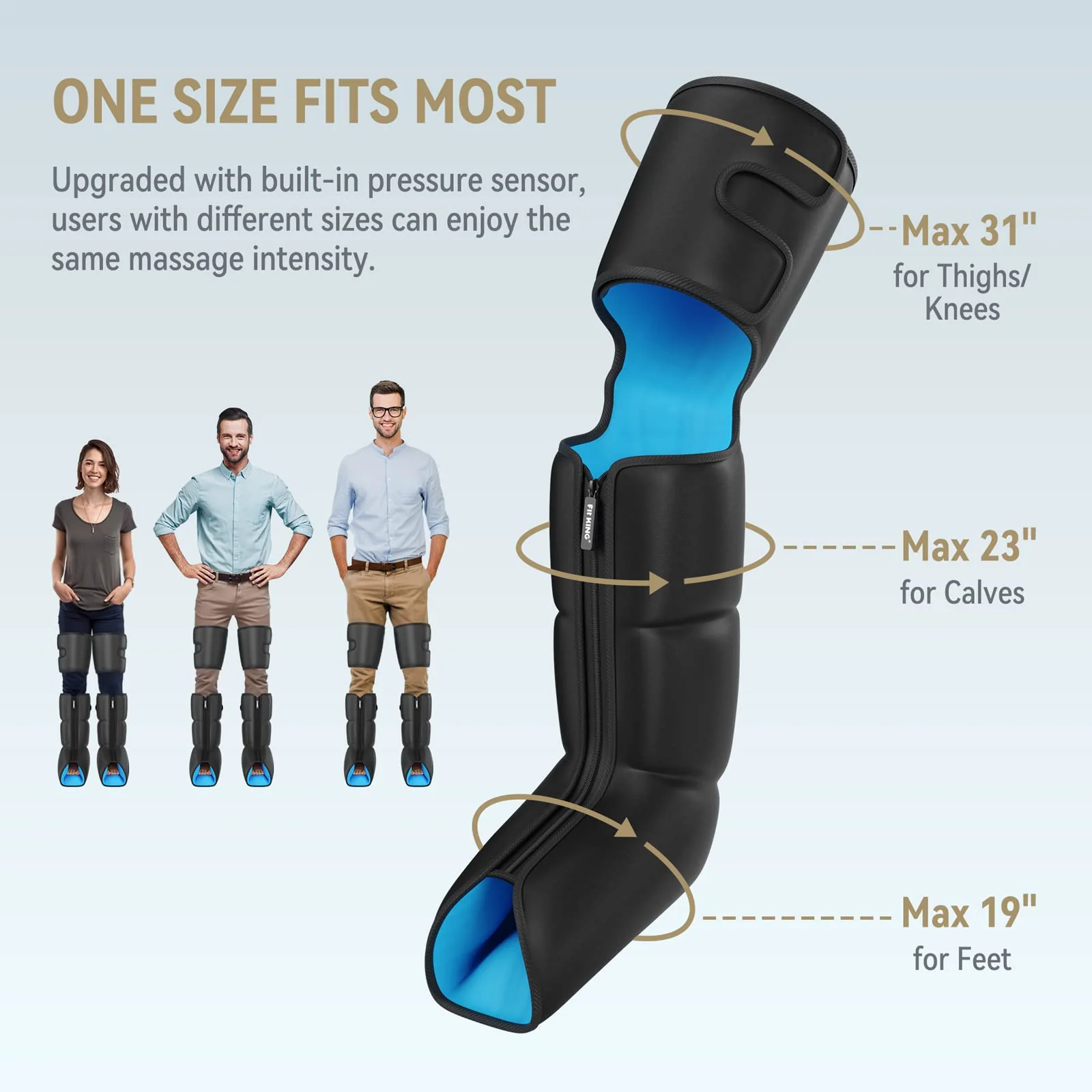 FIT KING Leg Massager with Heat for Circulation