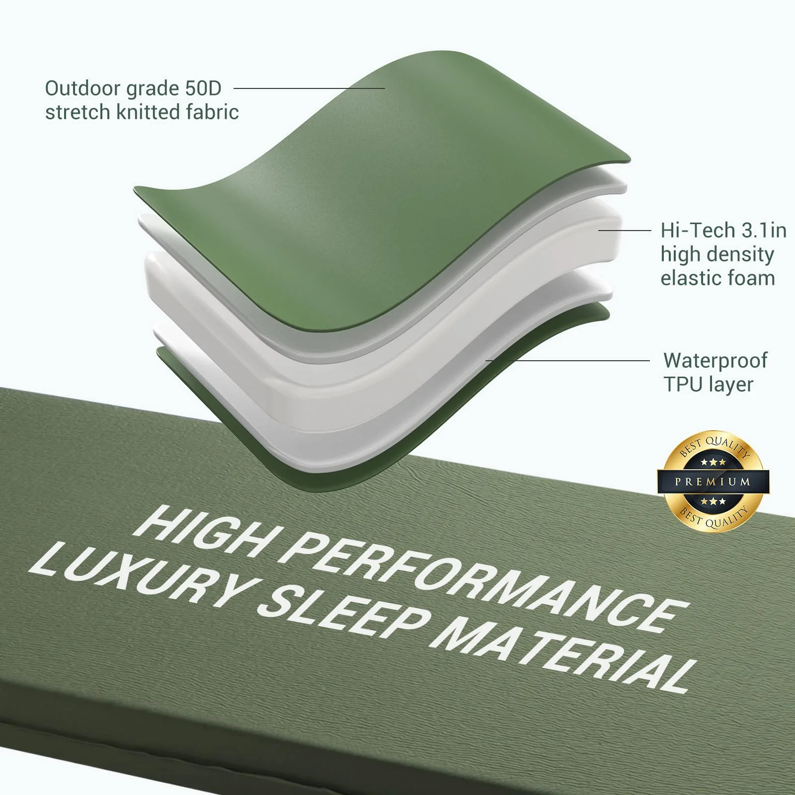 Elegear 3.1 Ultra-Thick Memory Foam Camping Pad