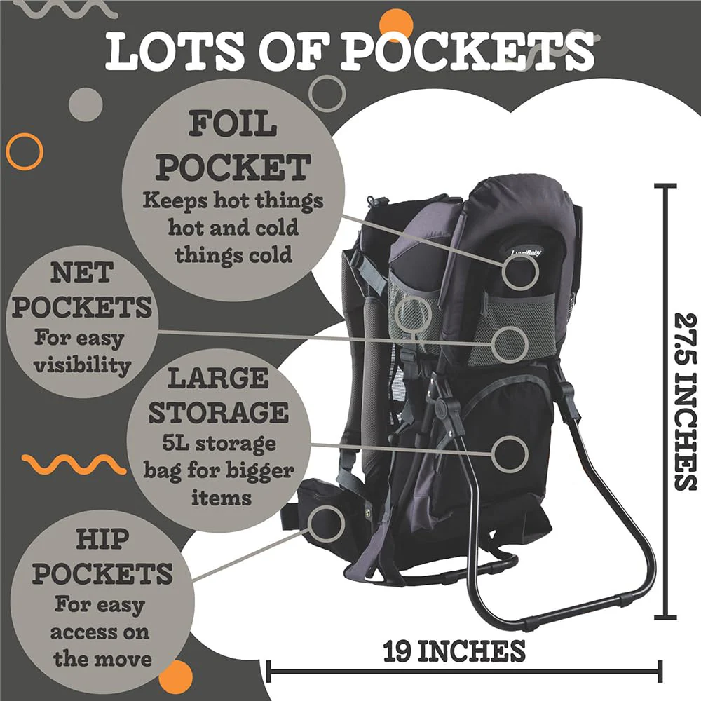 Luvdbaby Hiking Baby Carrier Backpack with Diaper Change Pad