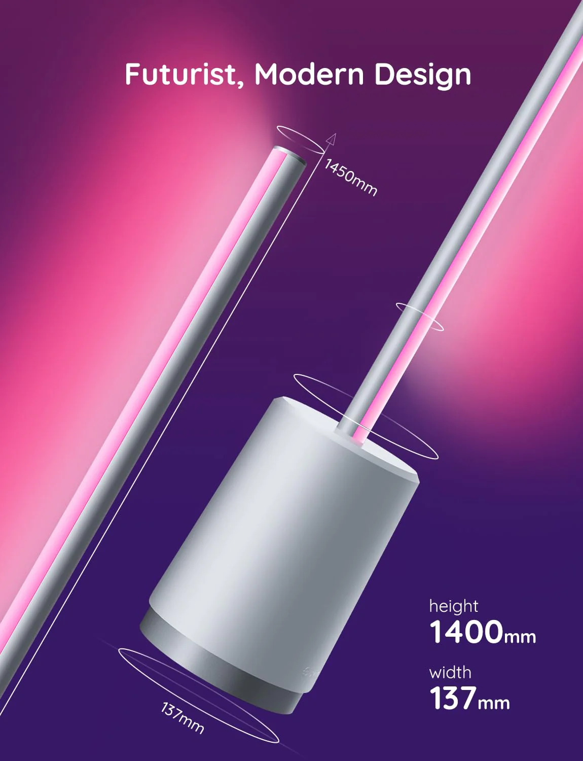 Govee Floor Lamp. RGBIC Lyra Color Changing Corner Lamp