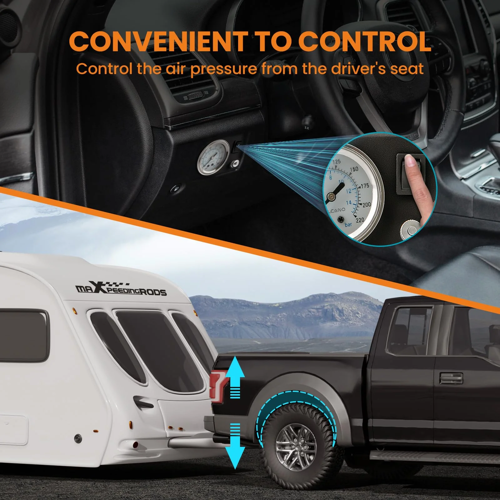 maXpeedingrods On Board Air Compressor System for Trucks Vans