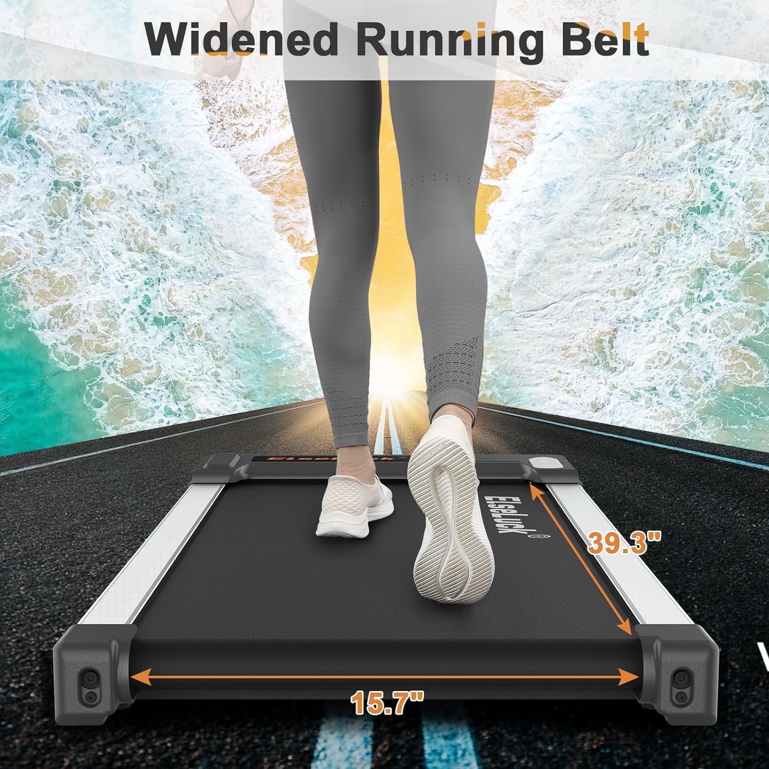 Elseluck Walking Pad. Under Desk Treadmill for Home Office