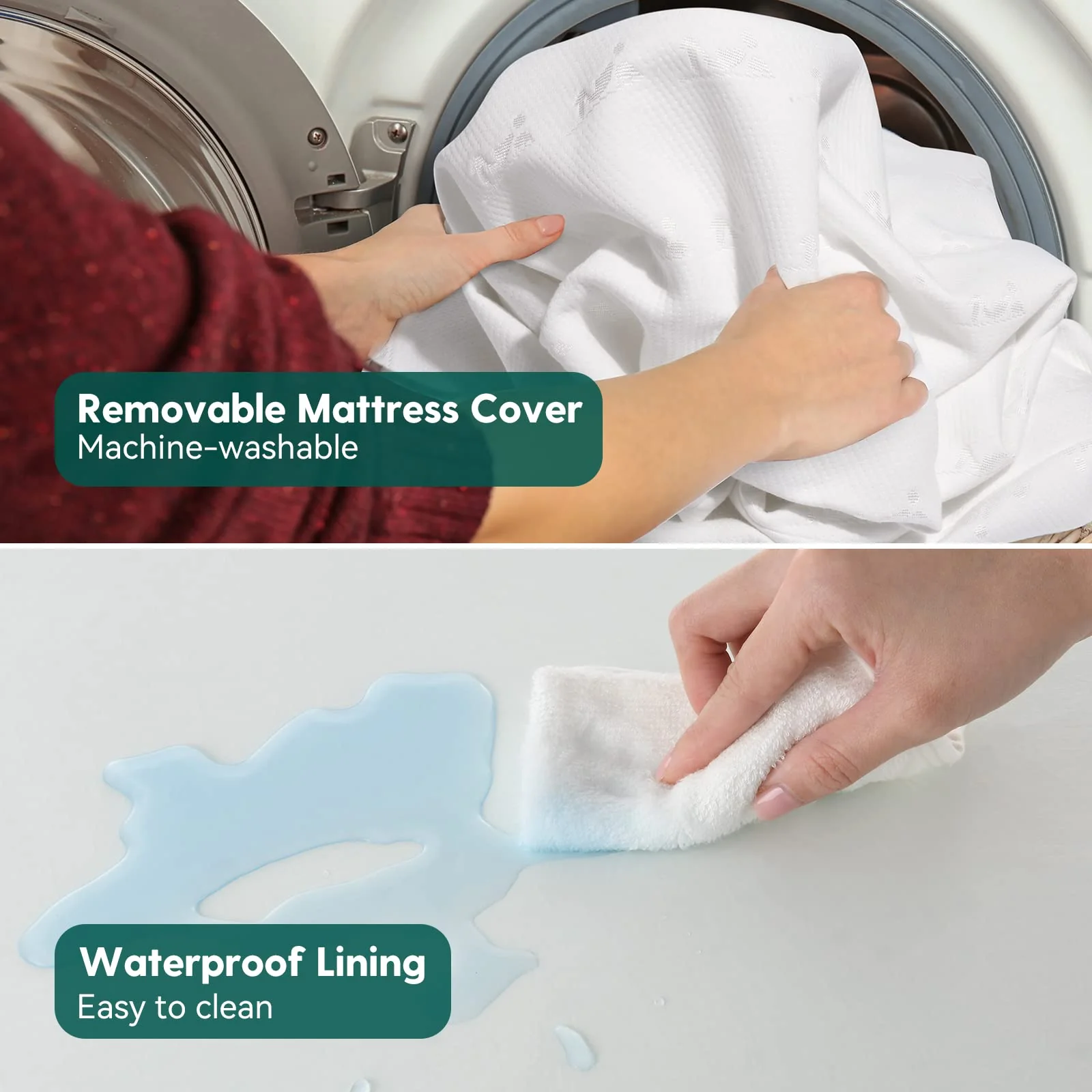 BABELIO Dual-Sided Memory Foam Toddler Mattress