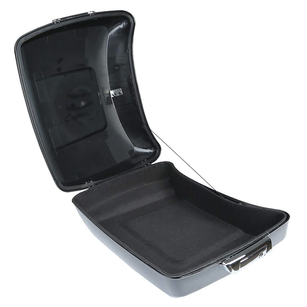 TCT-MOTORPARTS Chopped Tour Pack Pak Trunk w/Backrest & Mount Rack