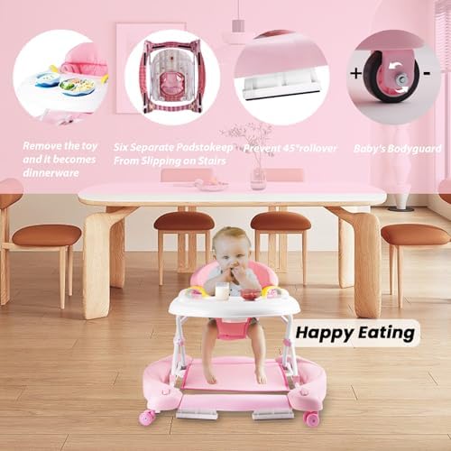 Boyro Baby 5-in-1 Baby Walkers for Boys Girls 6-12 Months