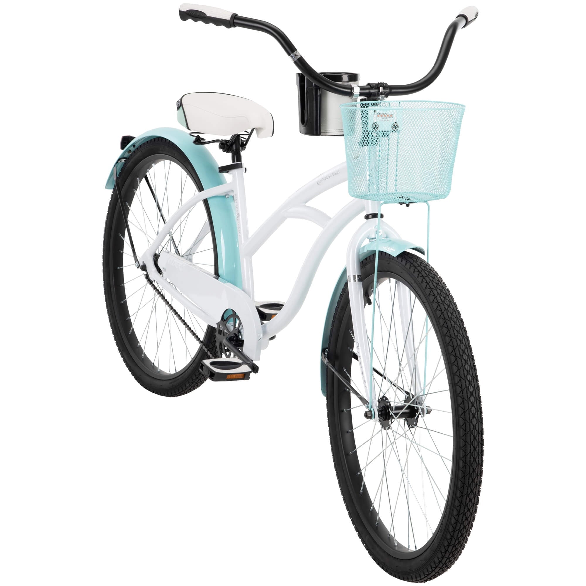 26 In. Carlisle Women's Comfort Cruiser Bike. White