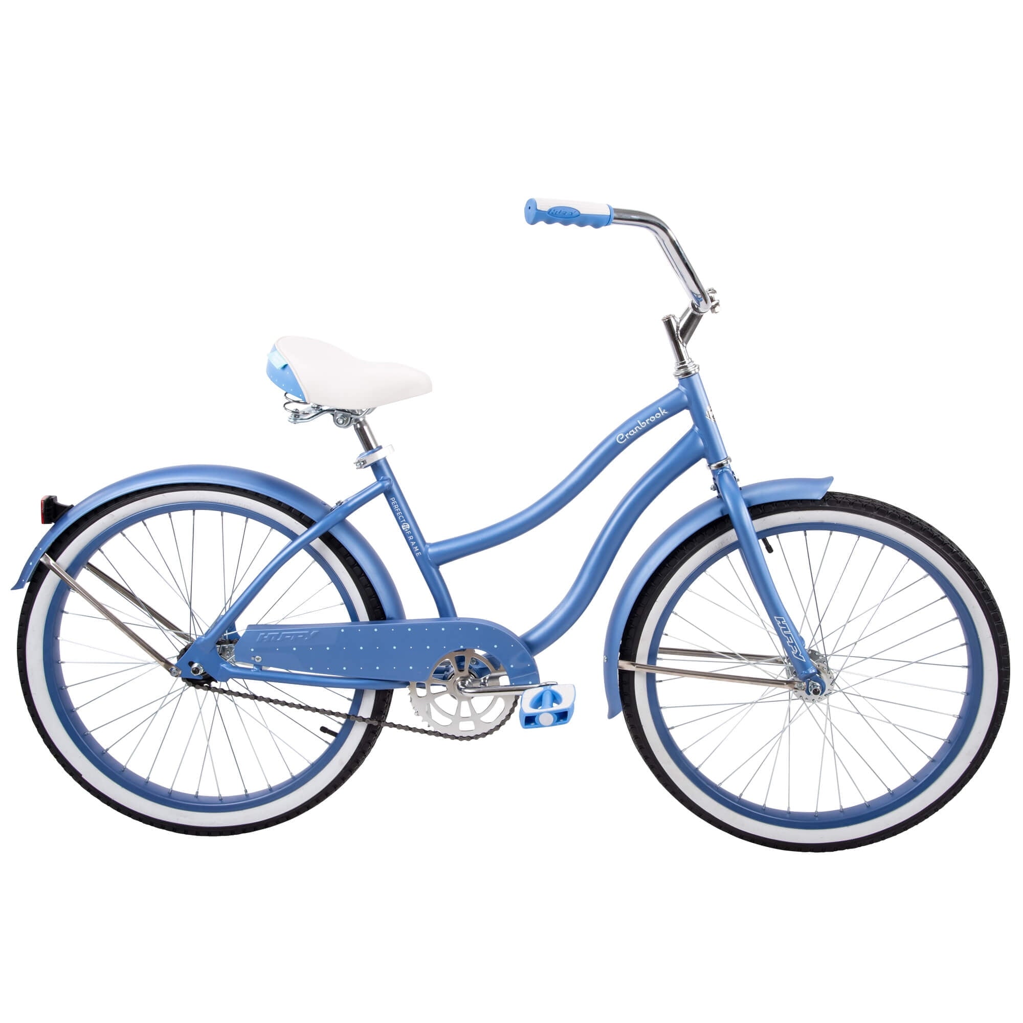 24 Cranbrook Girls' Cruiser Bike with Perfect Fit Frame. Periwinkle