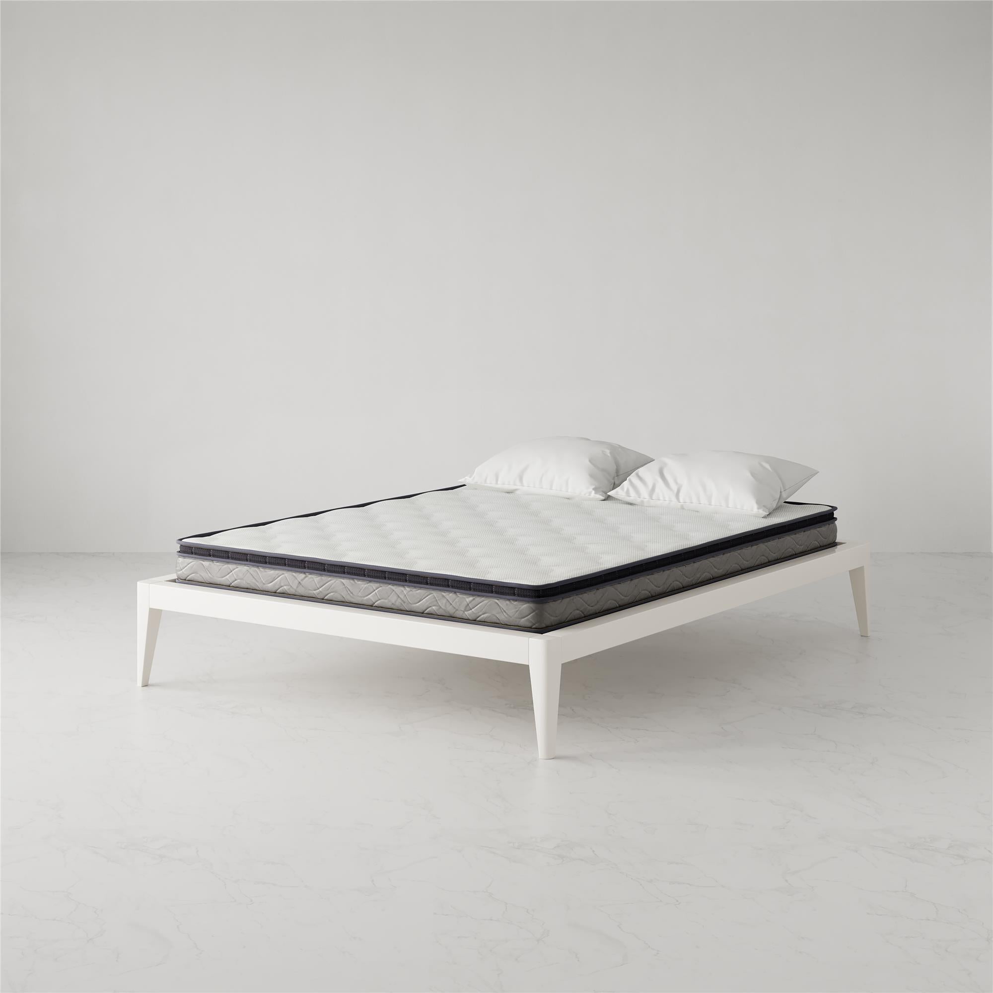 Sleep Regal 6 Inch EuroTop Innerspring Hybrid Mattress. Bed-in-a-Box. Queen
