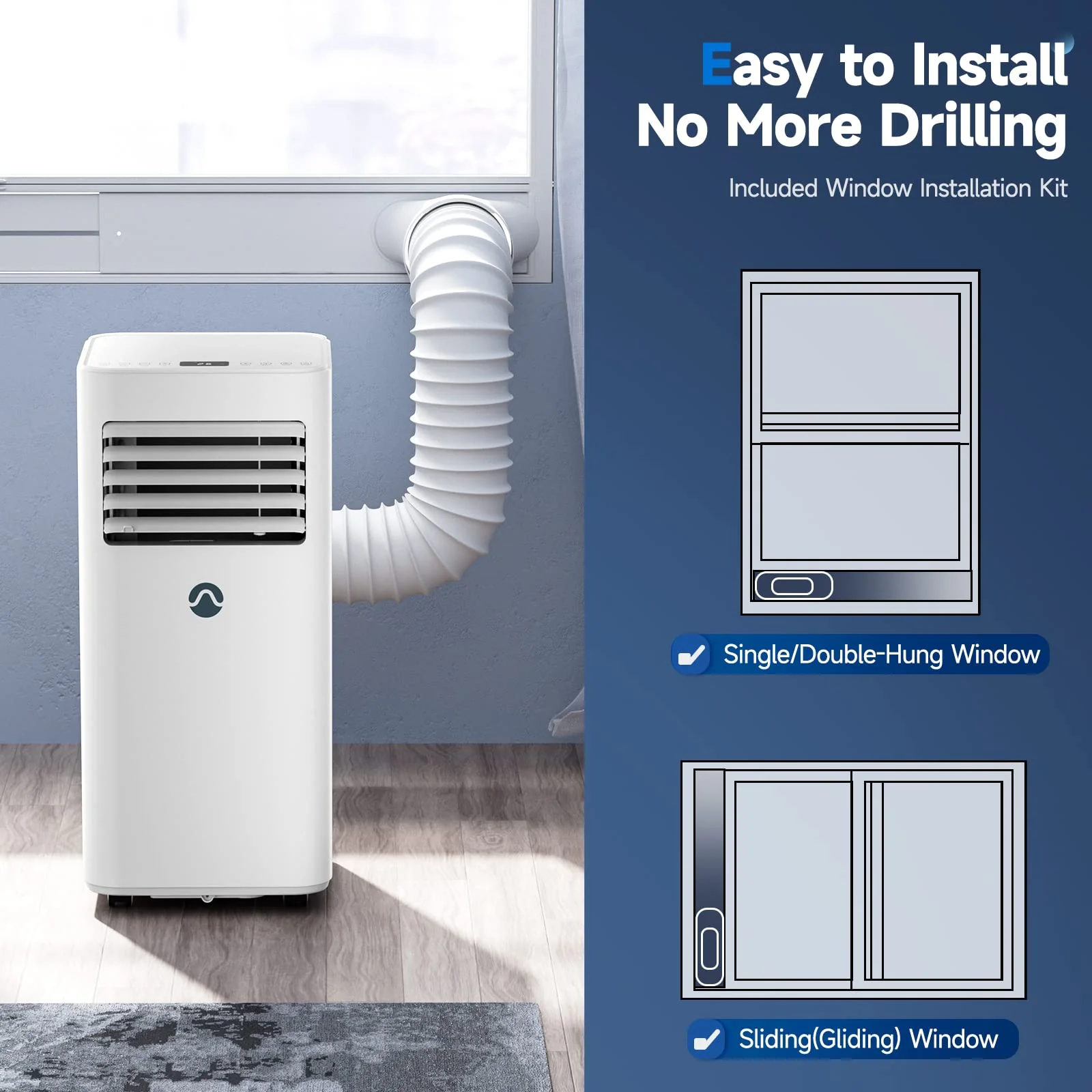 GINOST 10000 BTU Portable AC for Room up to 450 Sq. Ft
