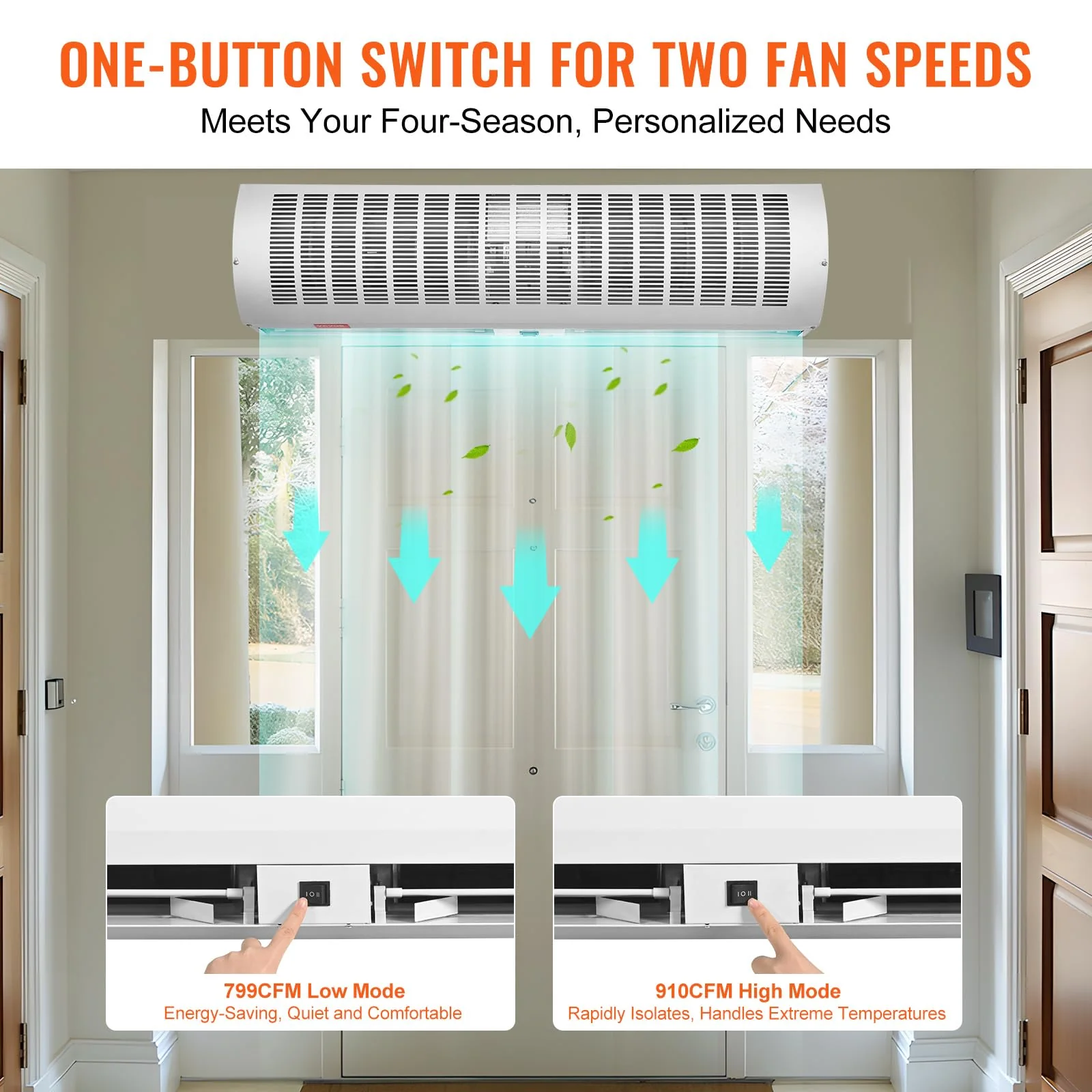 VEVOR 36 Commercial 1200CFM Indoor Air Curtain