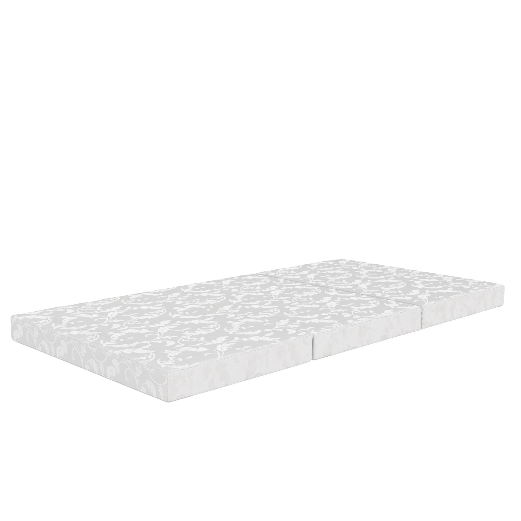 Aries 4-Inch Tri Folding Mattress with Carry Bag and Washable Cover. Twin Size