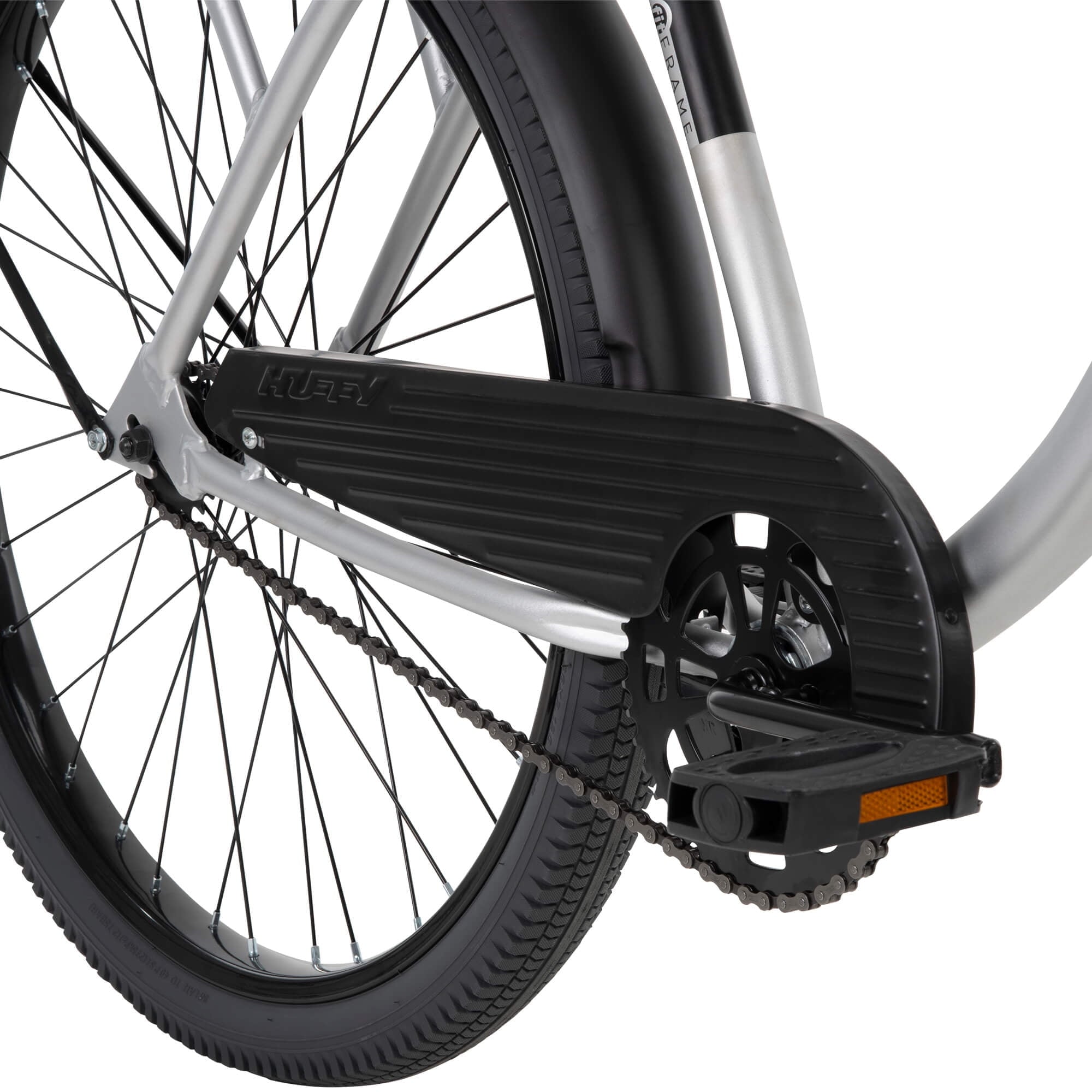 26 In. Nel Lusso Men¡¯s Beach Cruiser Bike. Silver