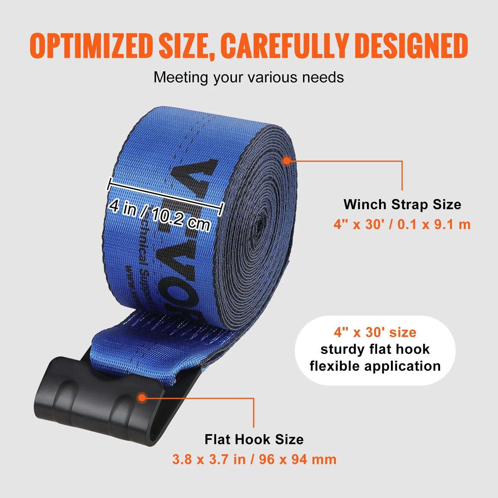 VEVOR 10 Pack 4 x30' Heavy Duty Truck Straps for Flatbeds. Trucks. Trailers