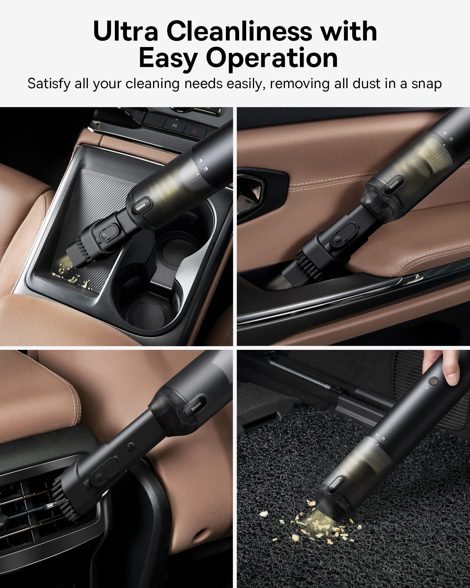 Baseus Portable Cordless Car Vacuum Cleaner High Power