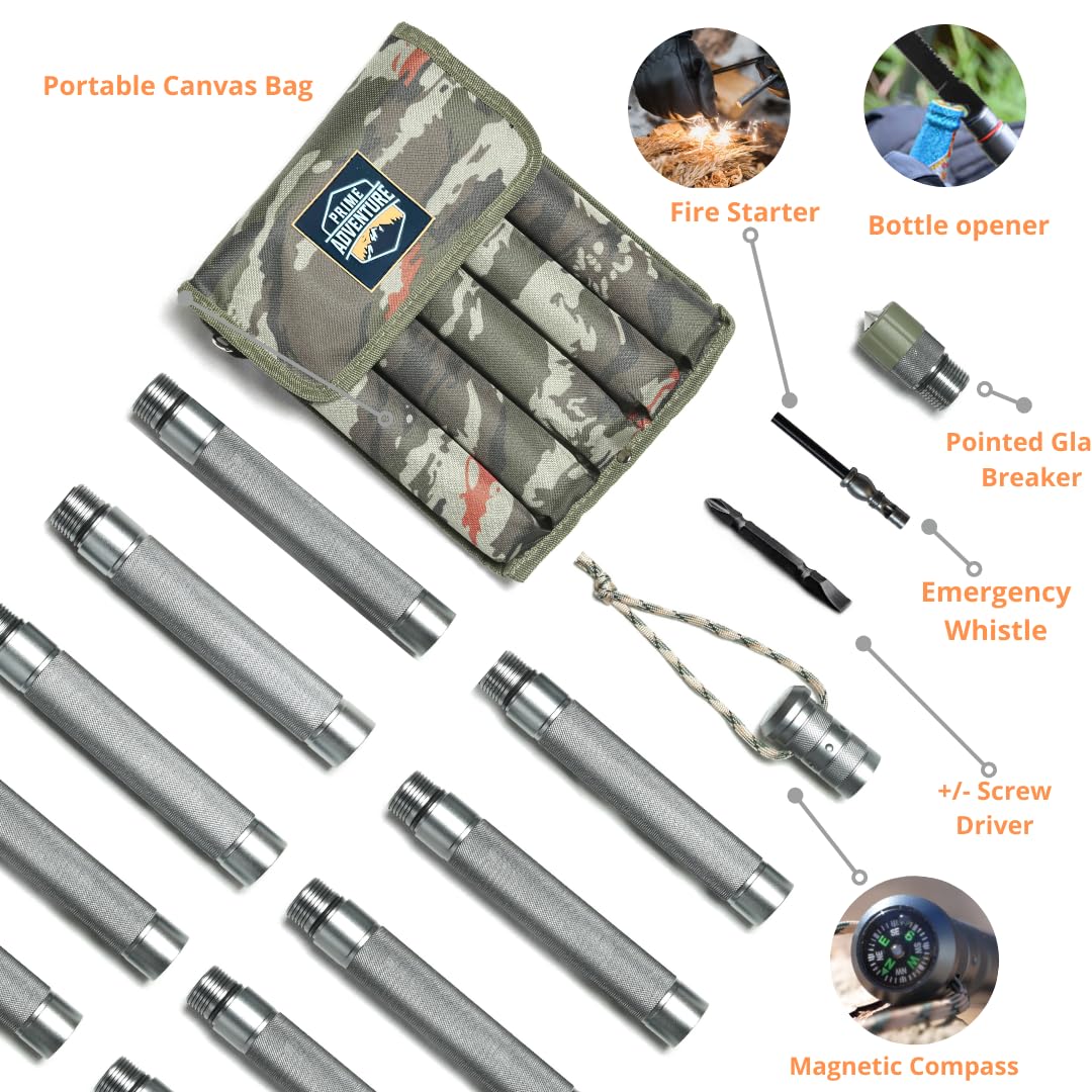 Prime Adventure Outdoor Hiking Stick Walking Staff