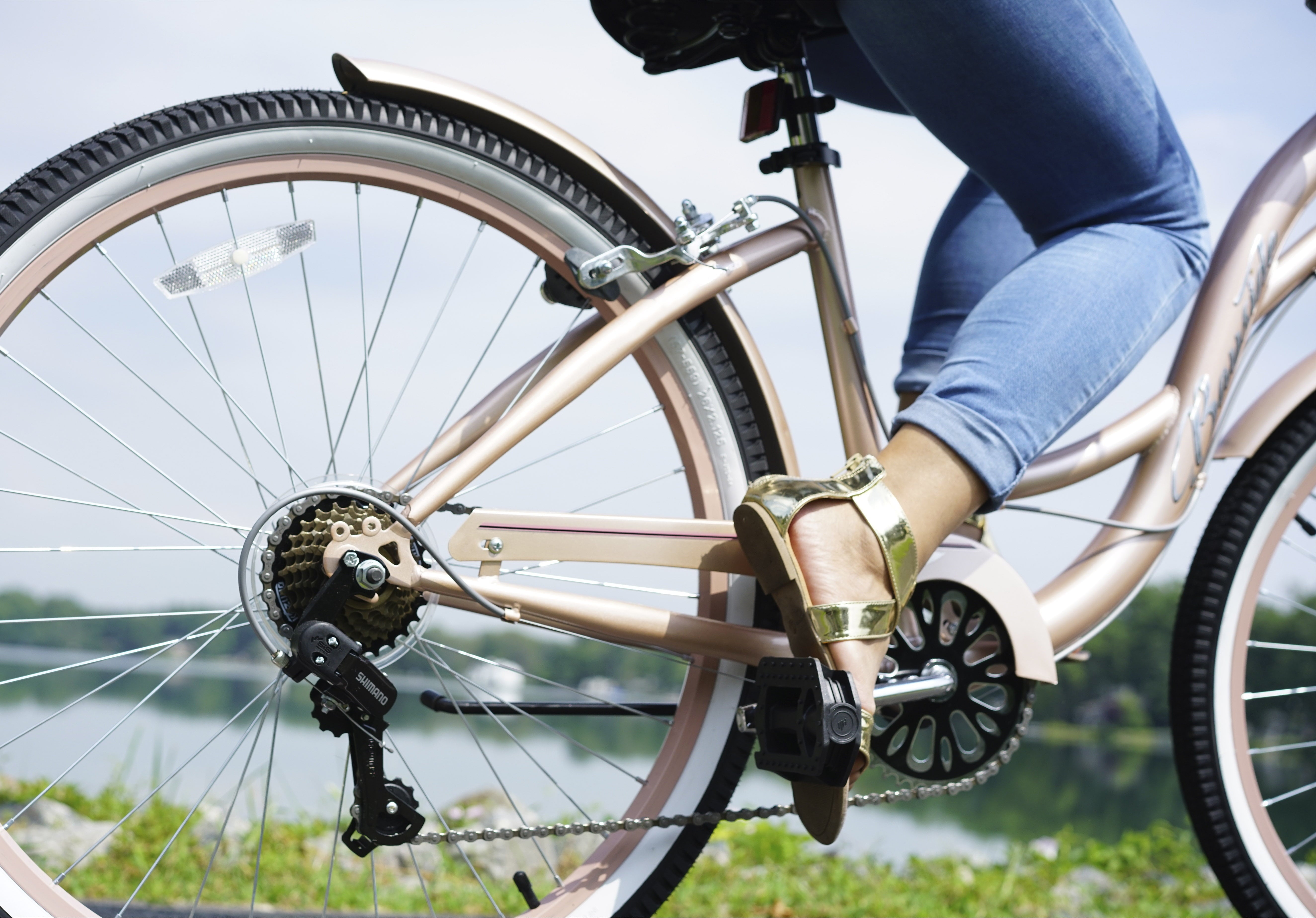 26 in. Bayside Women's Cruiser Bike. Rose Gold