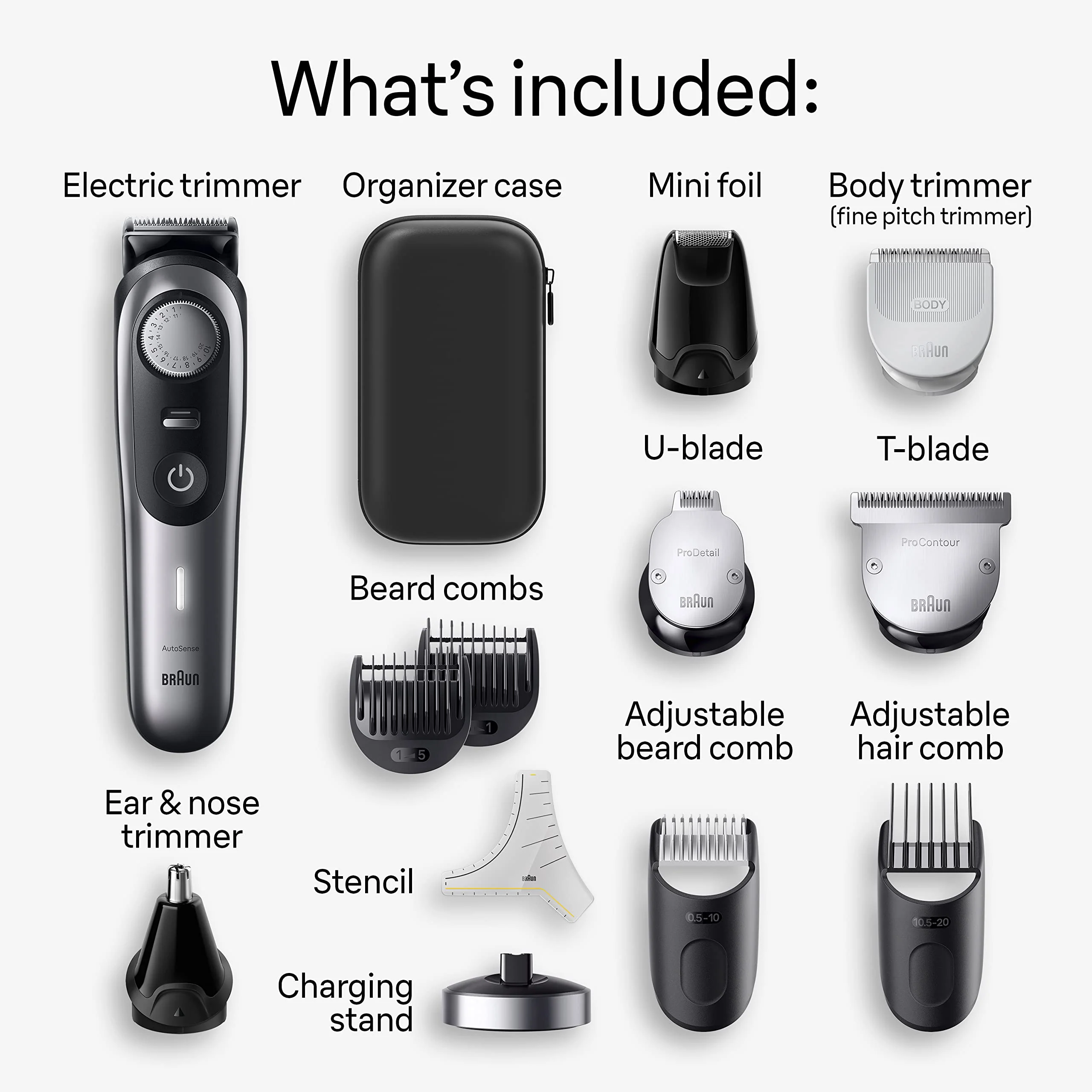 Braun All-in-One Style Kit Series. 13-in-1 Trimmer for Men