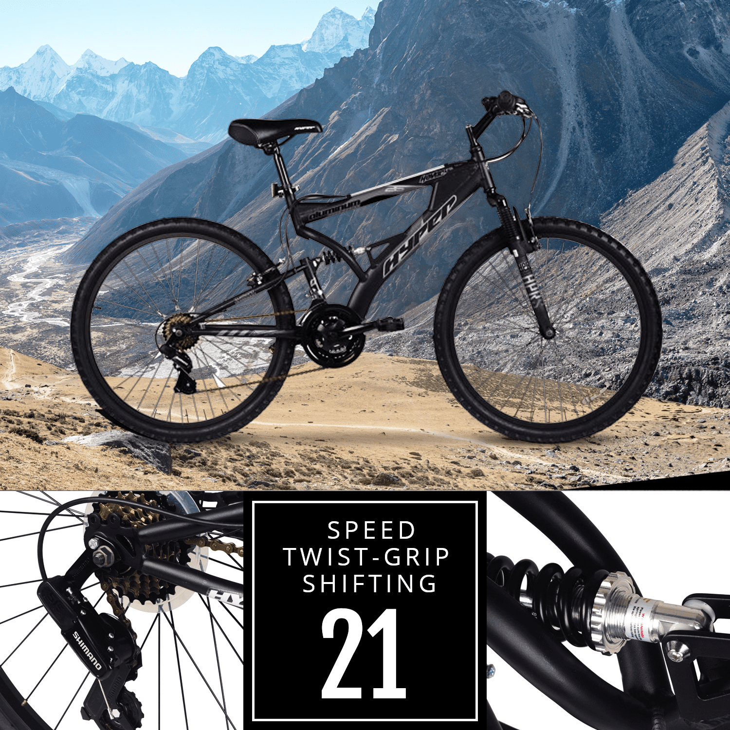 Bicycle 26 Men's Havoc Mountain Bike. Black