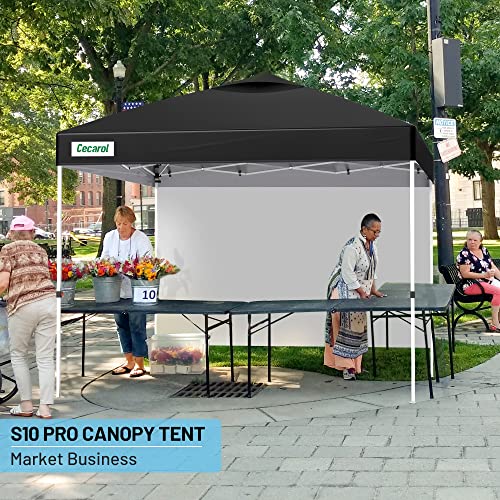 Pro 10x10 Pop Up Canopy Tent. Easy Setup Outdoor Instant Shelter for Patio