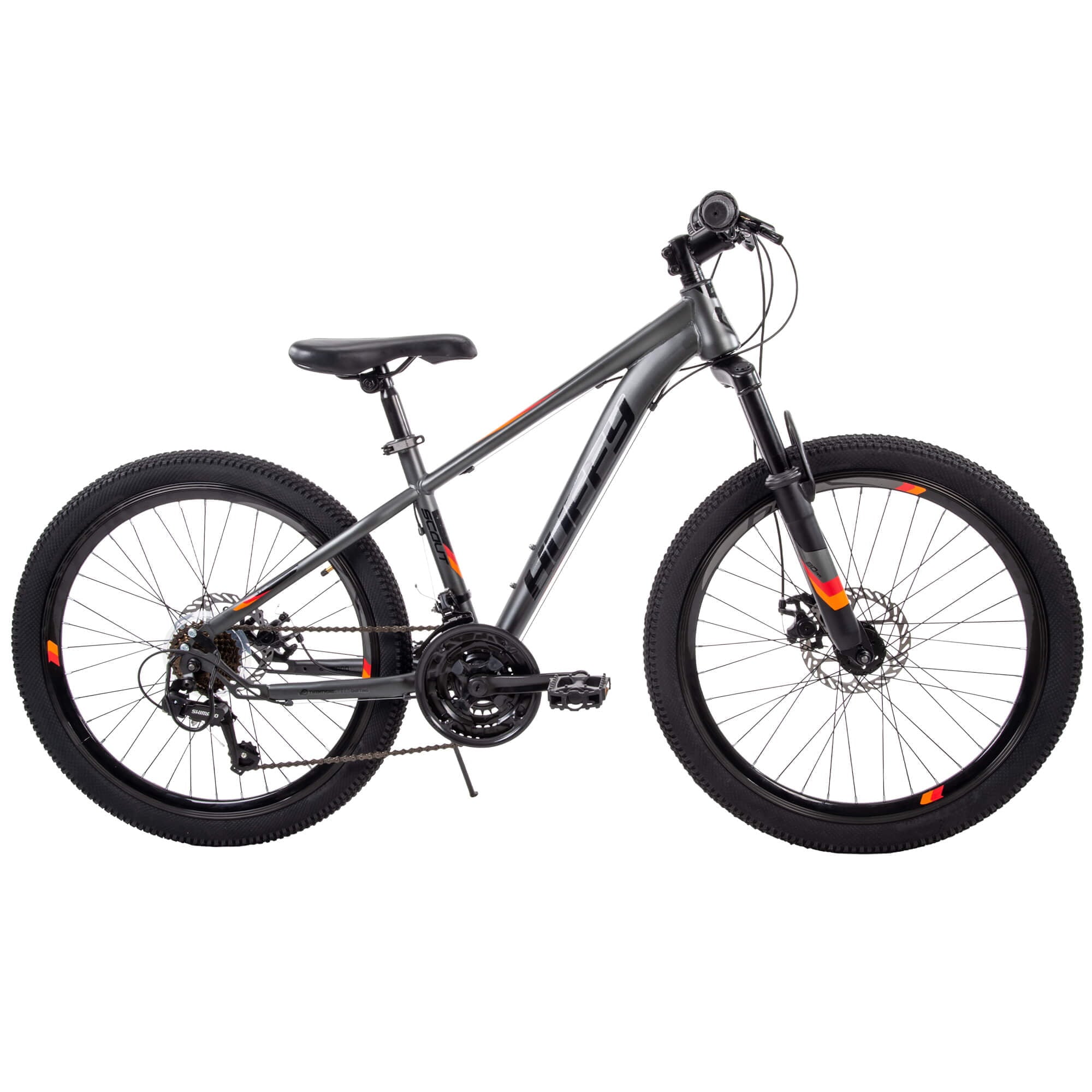 24 Scout Boys' Hardtail 21-Speed Mountain Bike with Disc Brakes