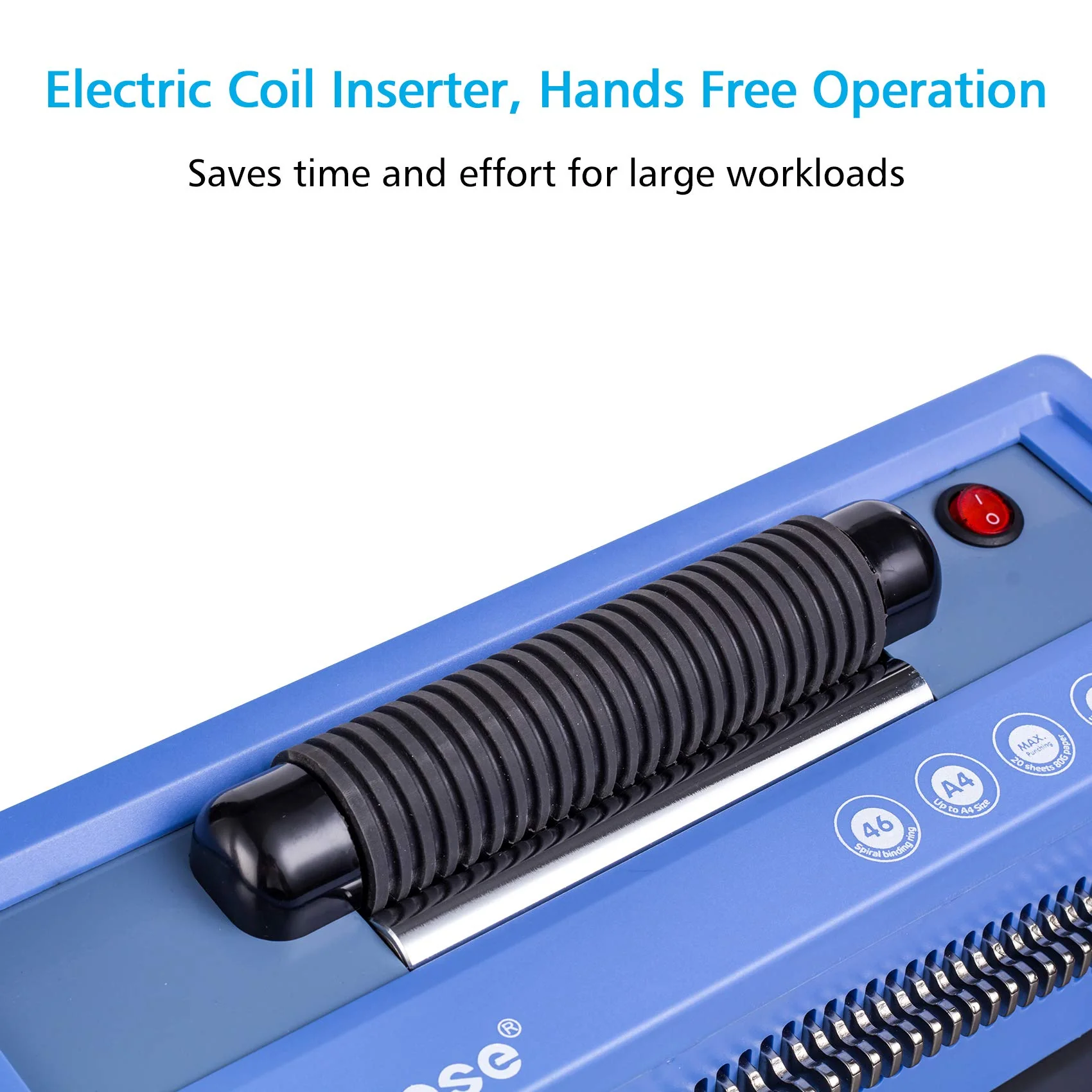 TIANSE Spiral Coil Binding Machine. Manual Book Maker Punch Binder
