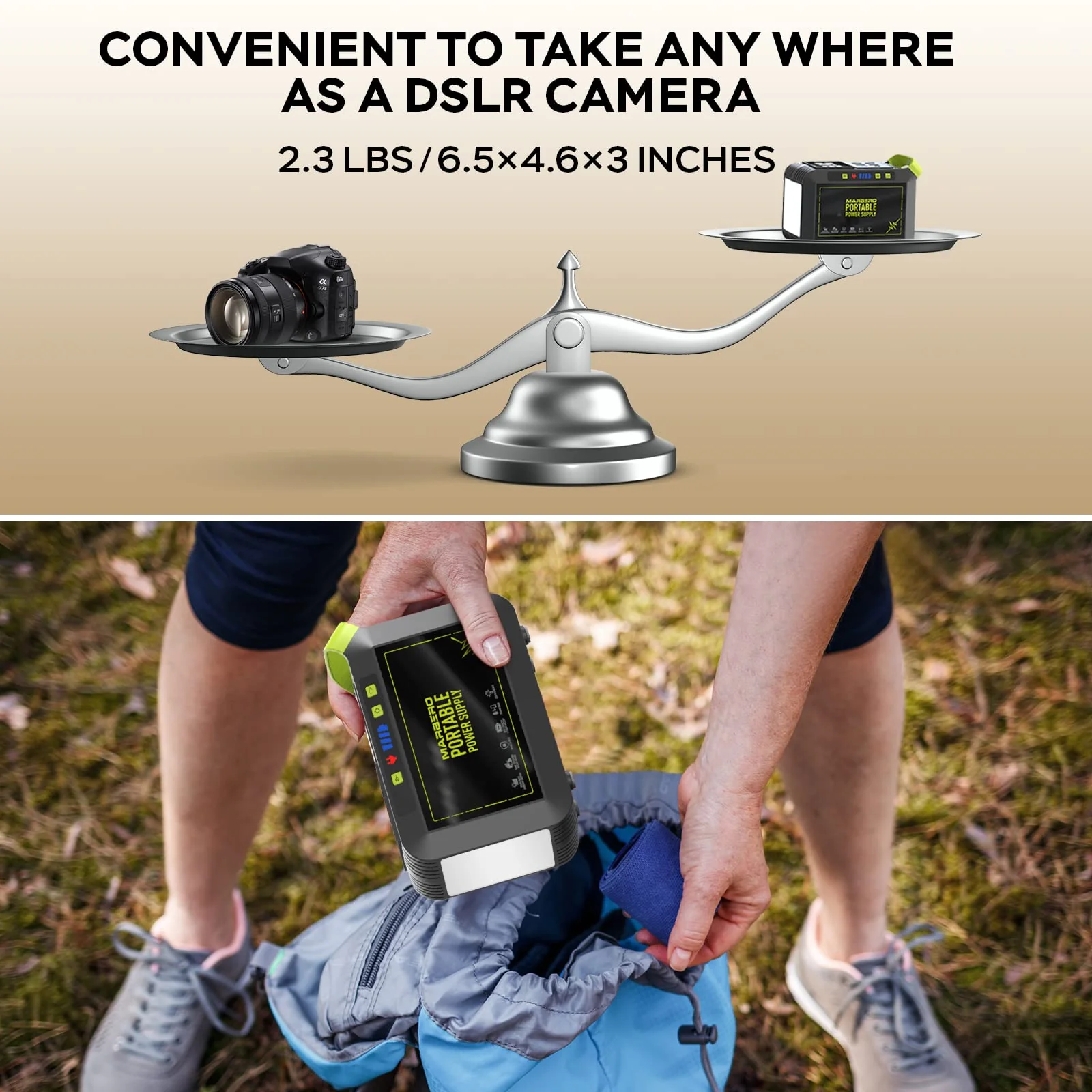 MARBERO 88Wh Portable Power Station 24000mAh Camping Solar Generator