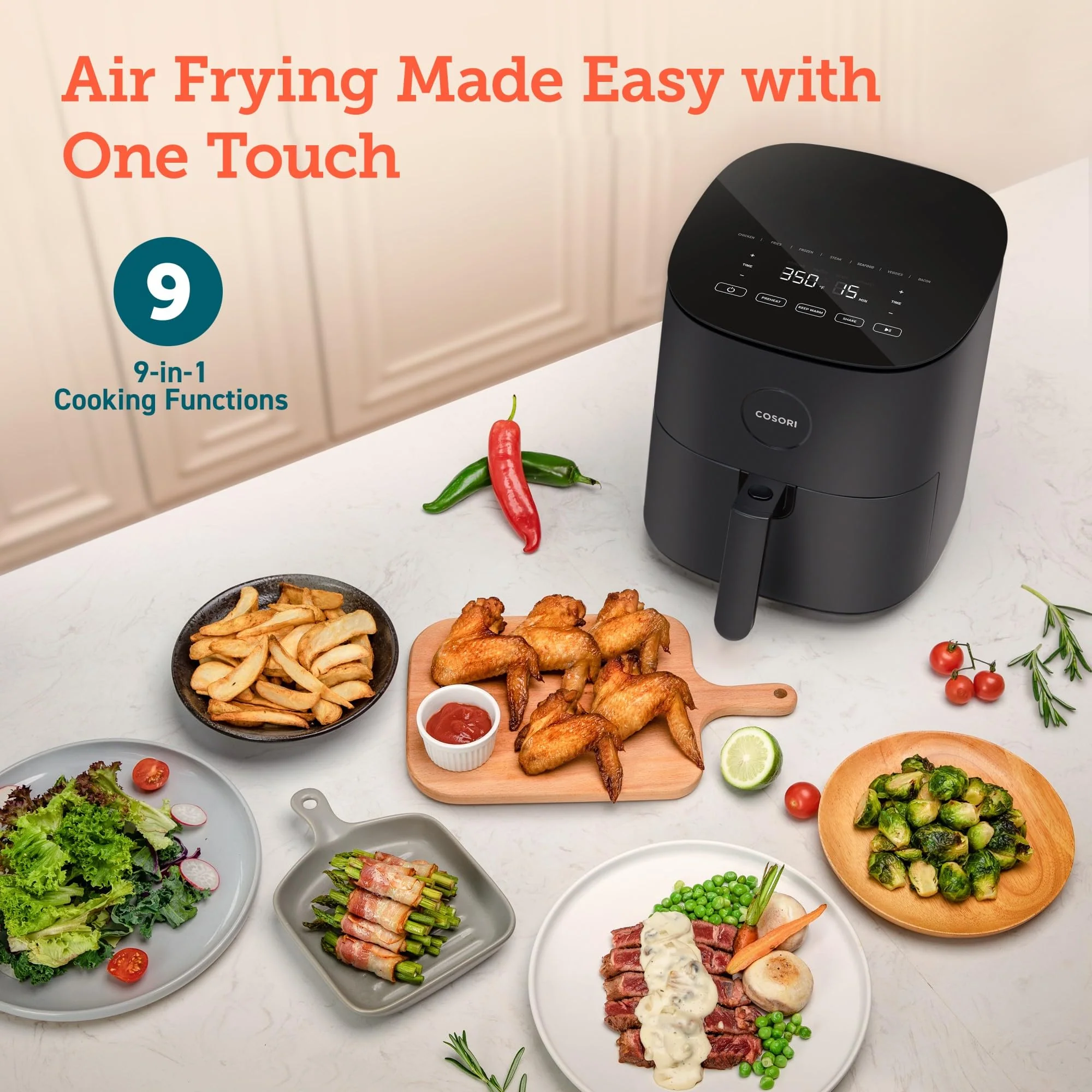 COSORI Pro LE 5-Qt Compact Airfryer. UP to 450�H