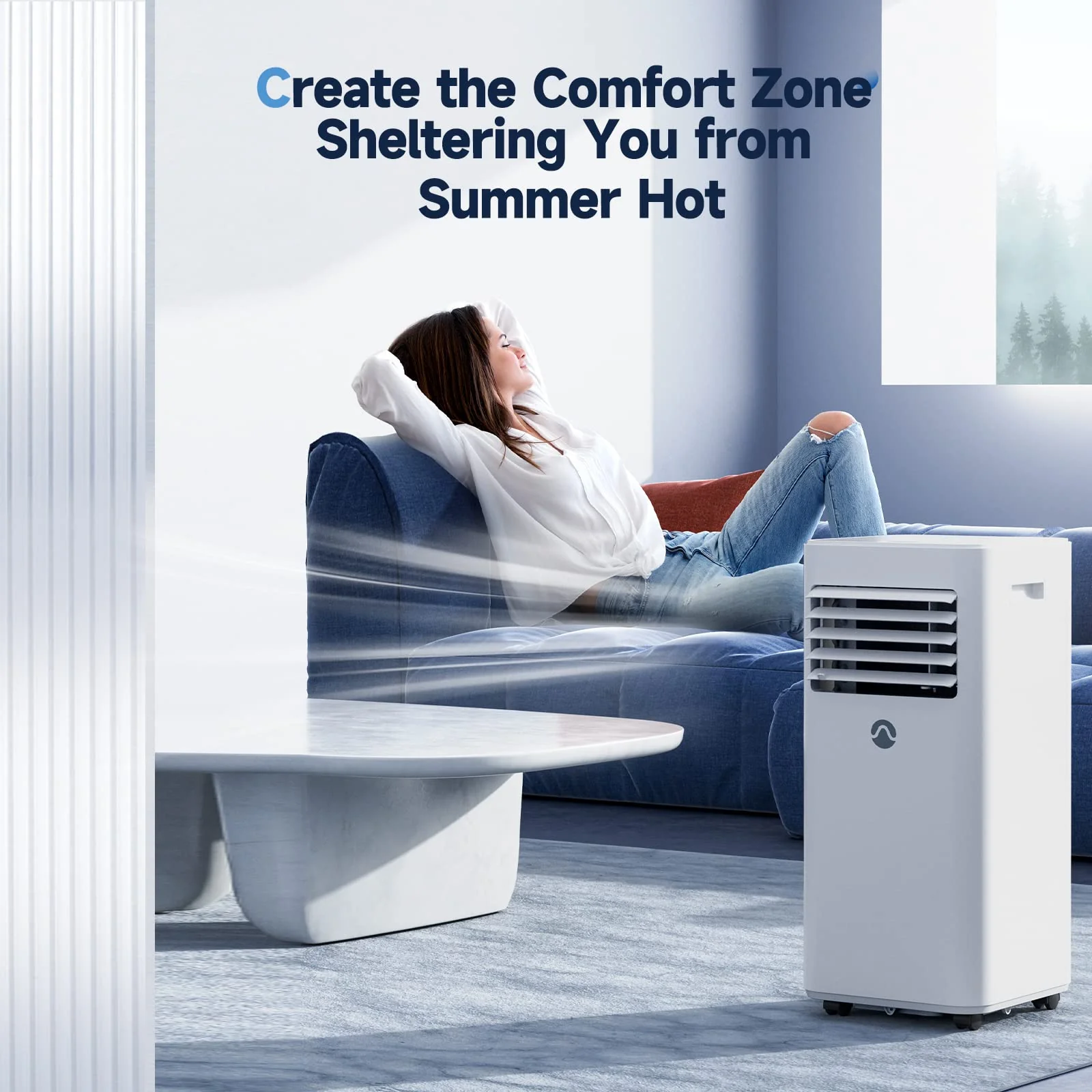 GINOST 10000 BTU Portable AC for Room up to 450 Sq. Ft