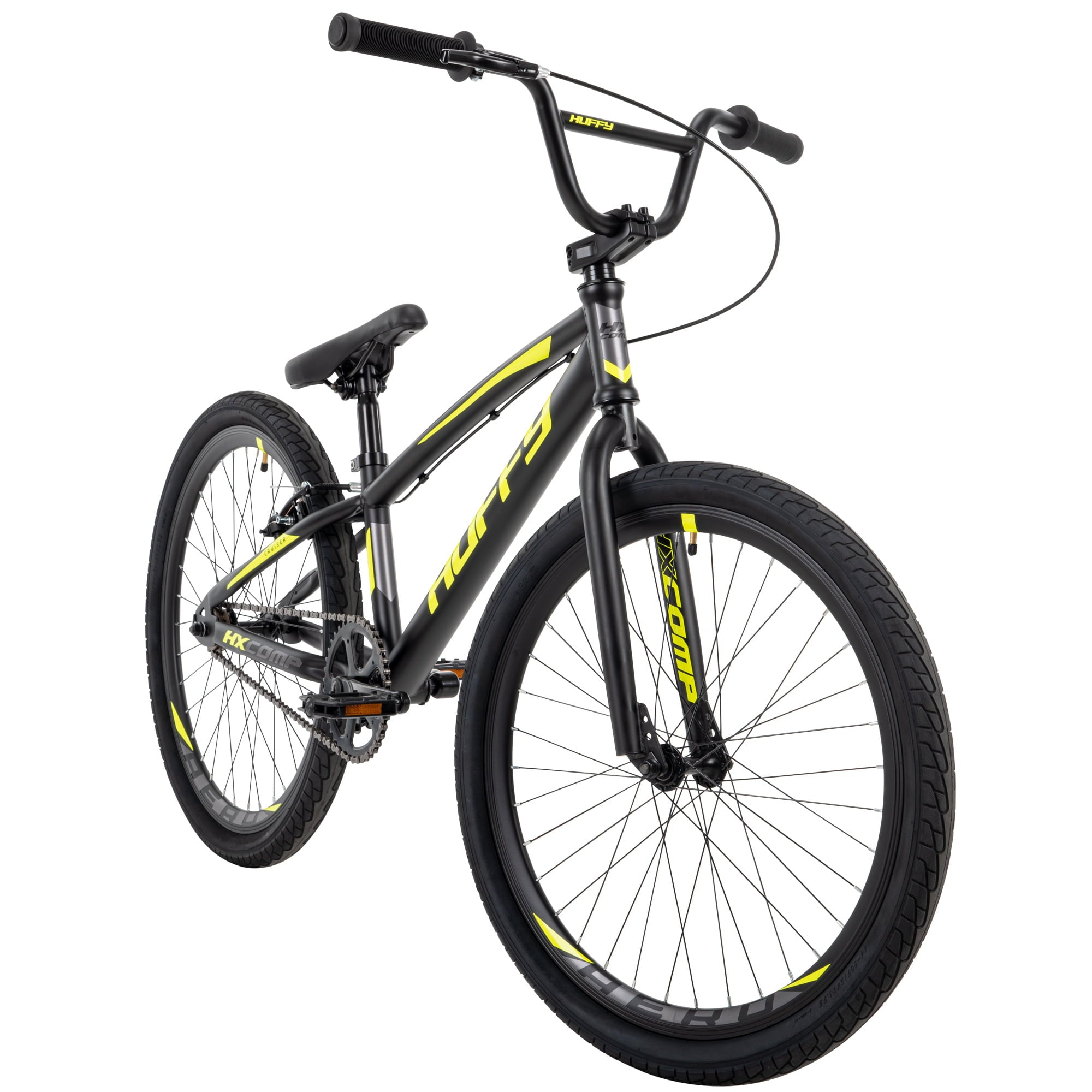 HX Cruiser 24-inch BMX Bike for Boys. Black/Yellow