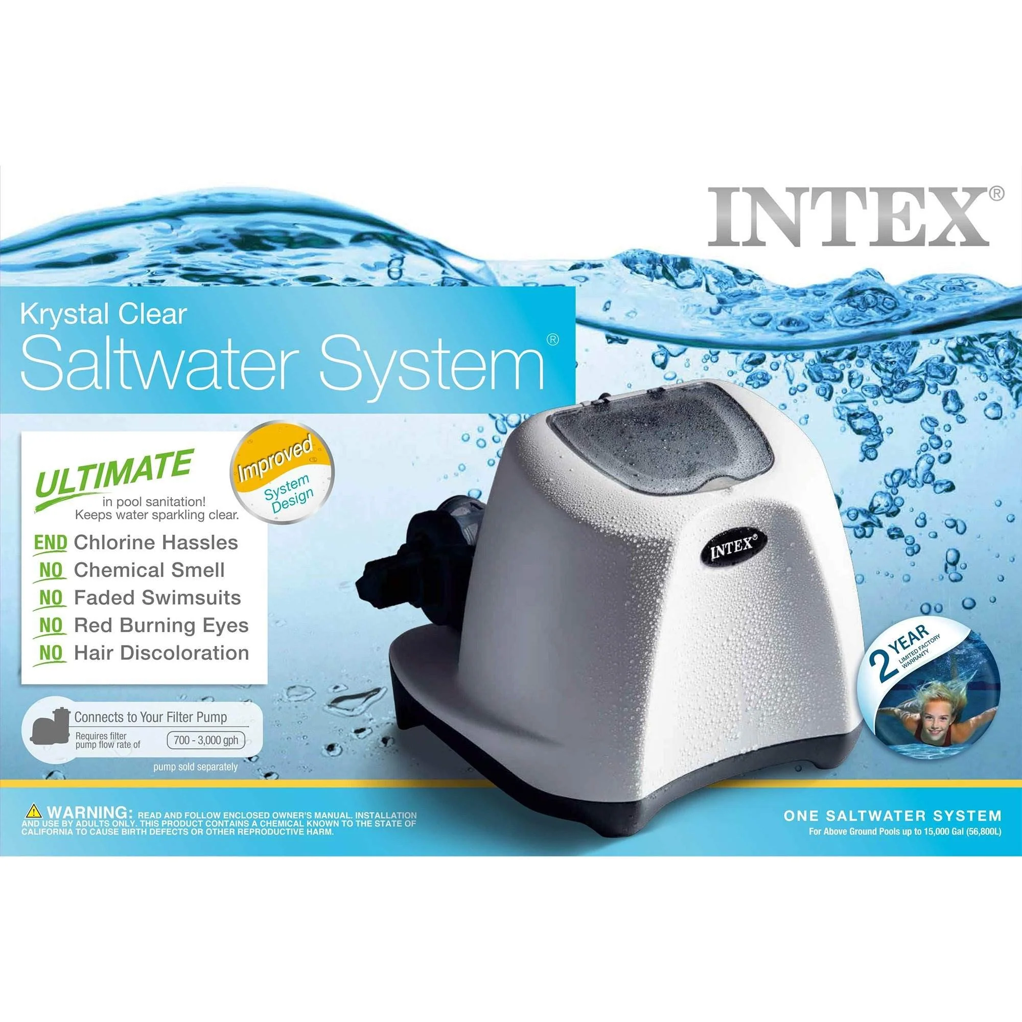 Intex 120V Krystal Clear Saltwater System with E.C.O