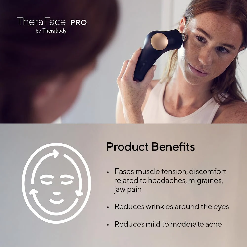 TheraFace LED Handheld Facial Massage and Light Therapy Device