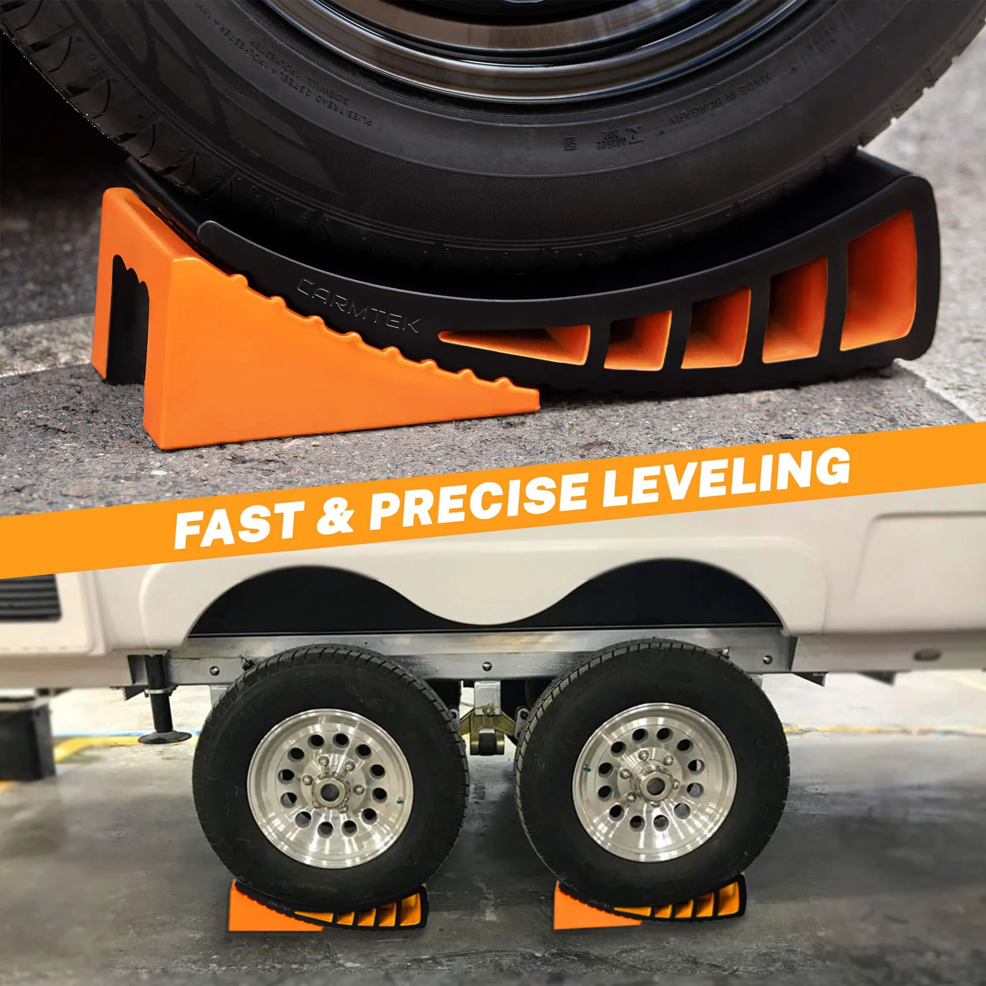 CARMTEK Camper Leveler 2 Pack Kit for Travel Trailers