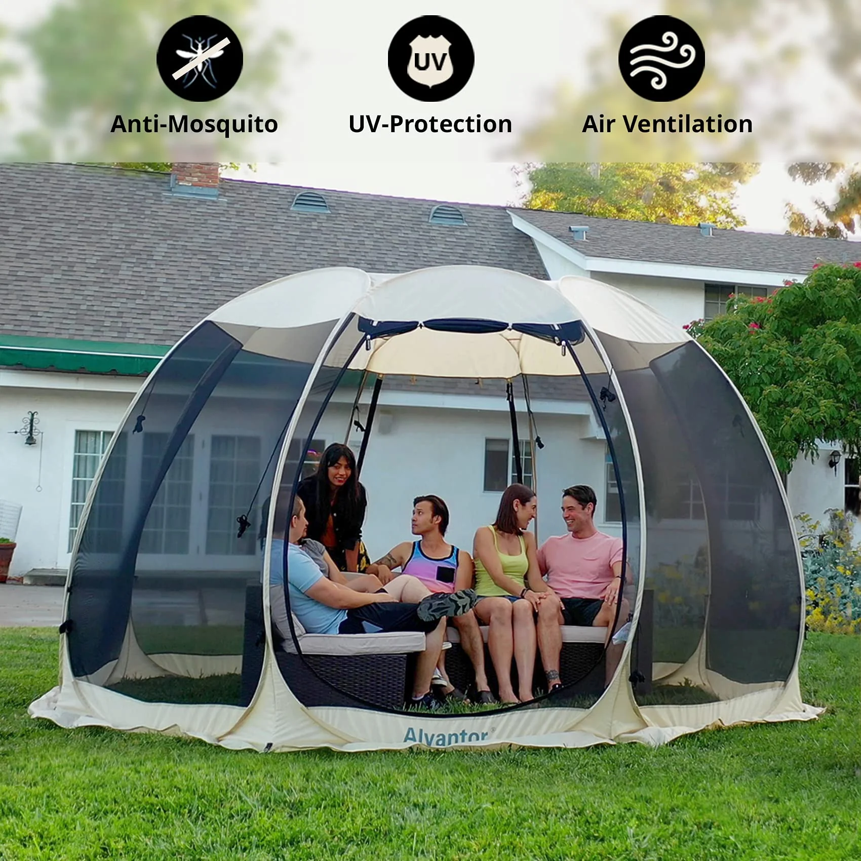 Alvantor 10'x10' Screen House Room Camping Tent