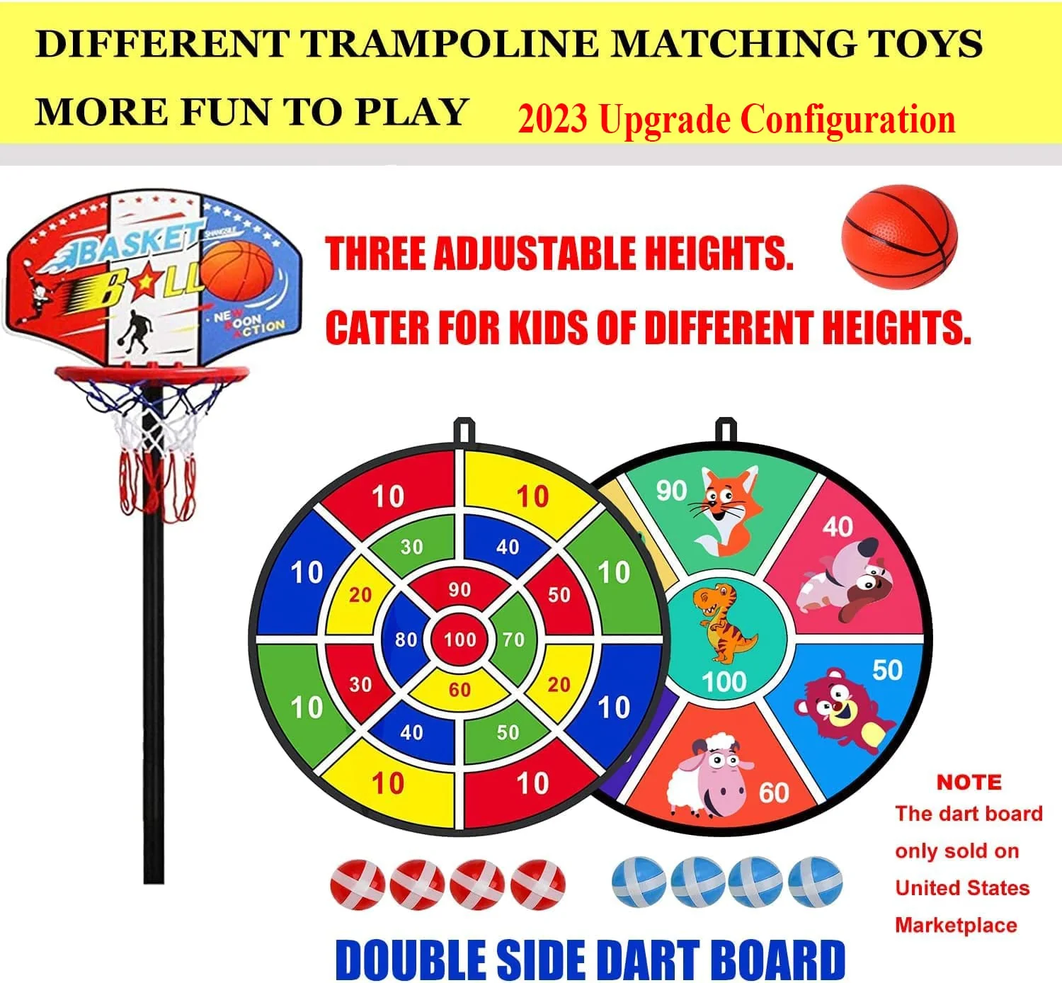 LANGXUN 60 5ft Mini Toddler Indoor & Outdoor Trampoline
