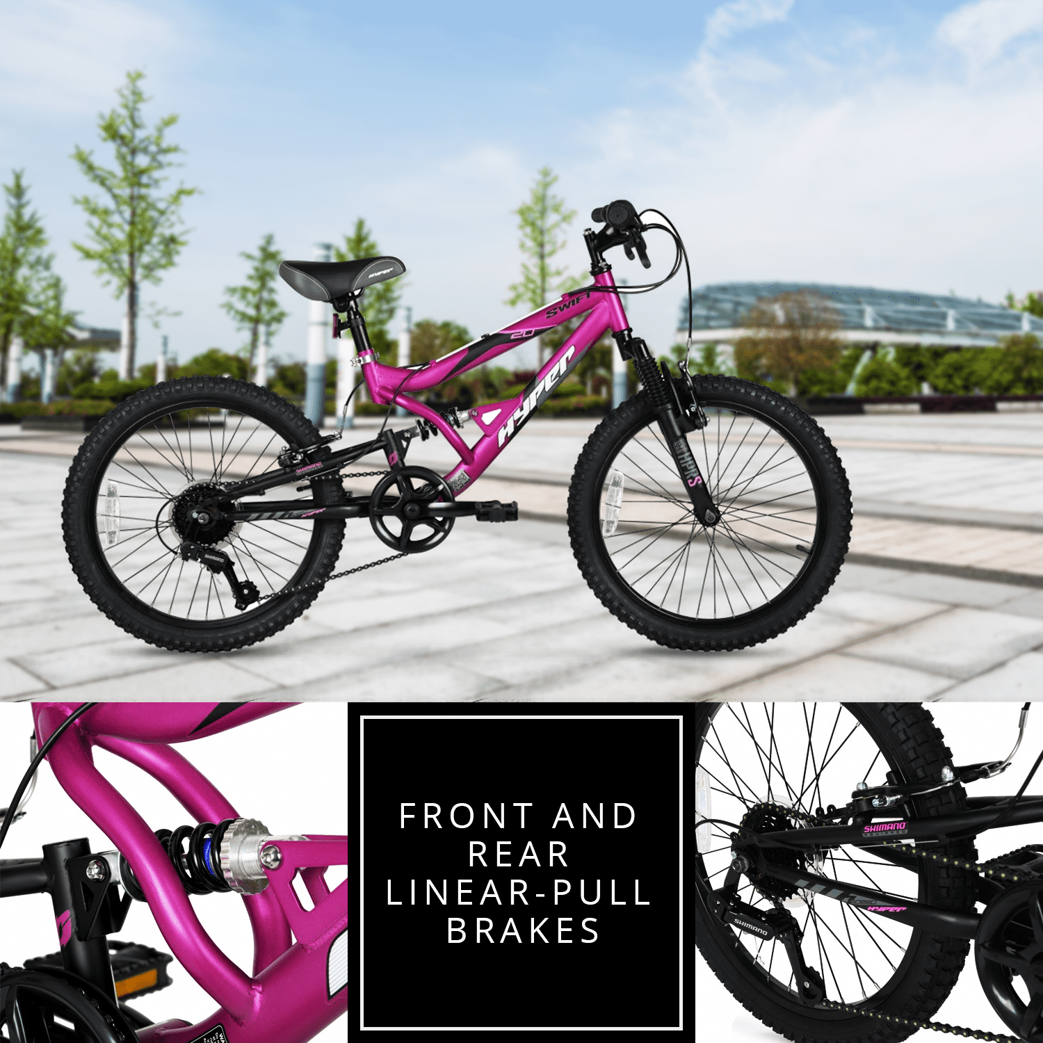 Bicycle 20 Girls Swift Mountain Bike. Kids. Magenta