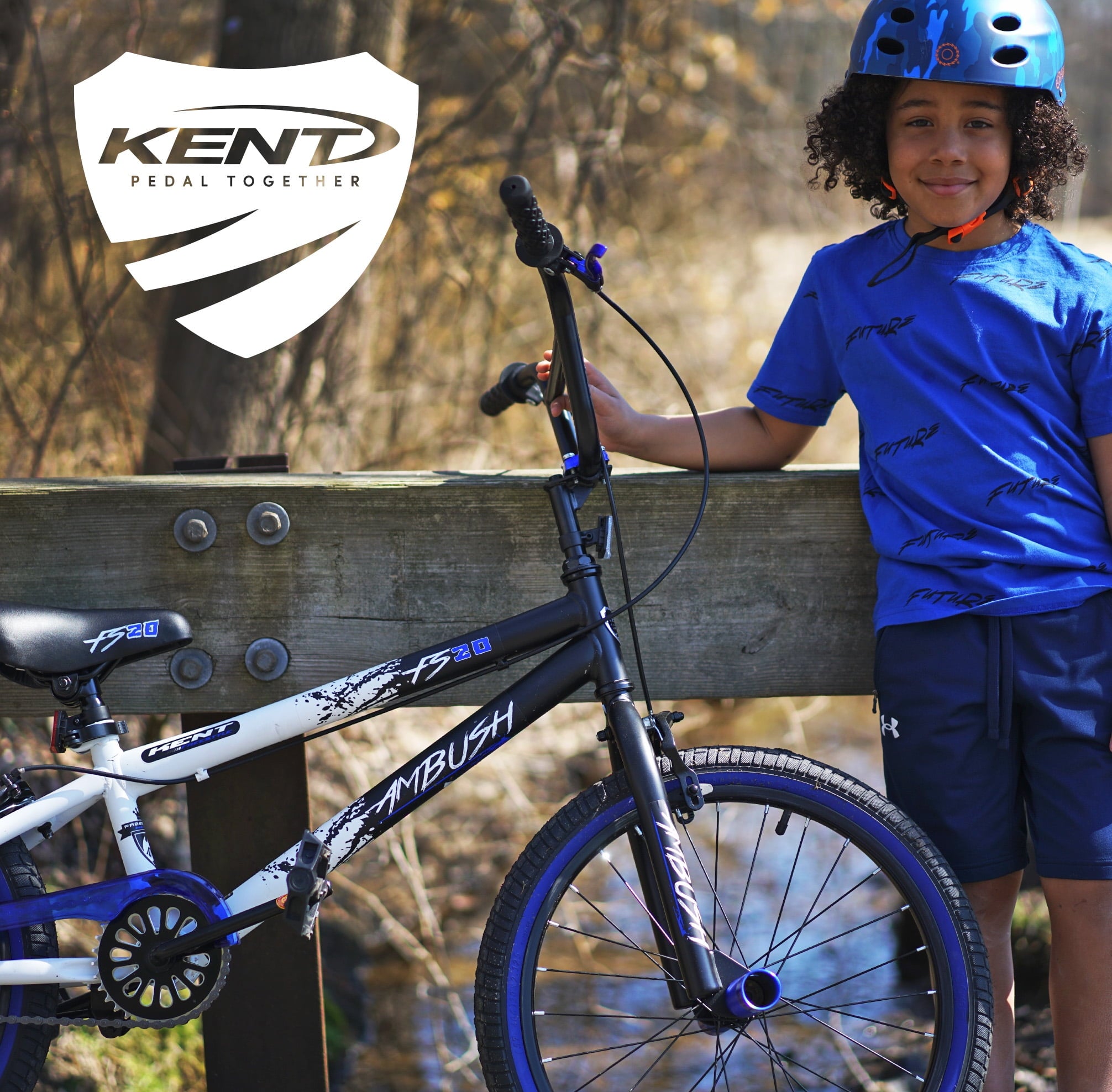 Bicycles 20 Boy's Ambush BMX Bike. Black/Blue