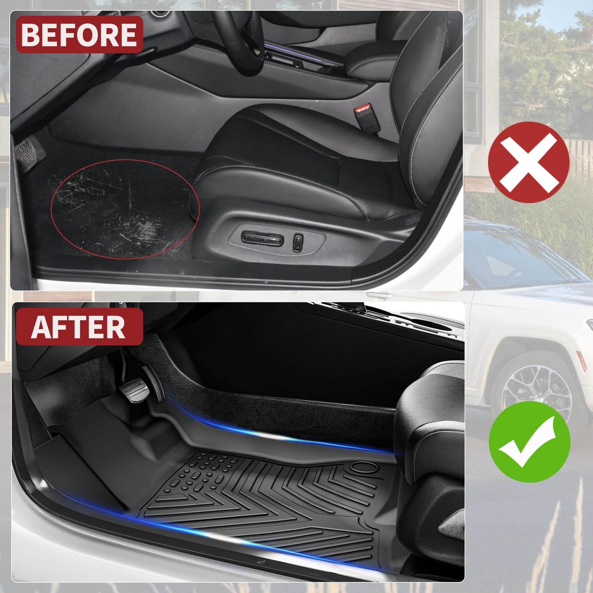 YITAMOTOR Floor Mats Compatible with 2015-2024 Ford F-150
