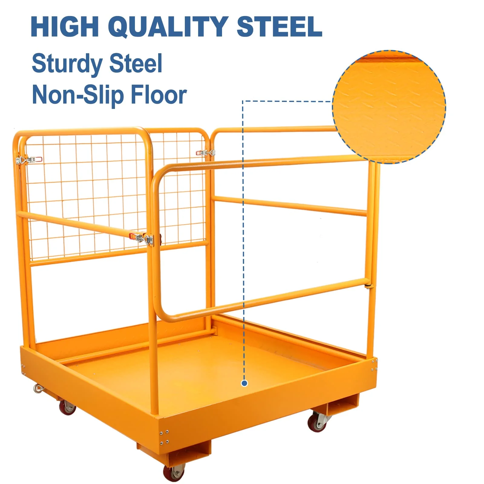 Sidasu Forklift Safety Cage 36x36 Inches Forklift Work Platform