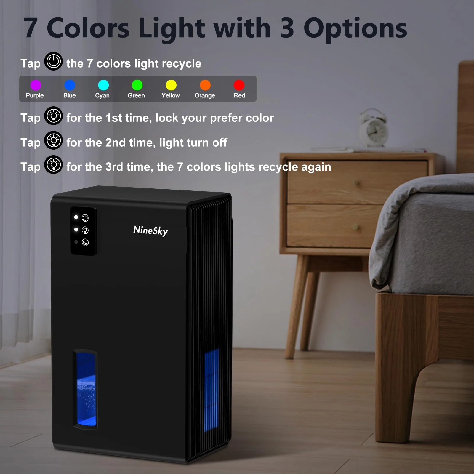 NineSky 800 sq.ft Dehumidifiers for Home