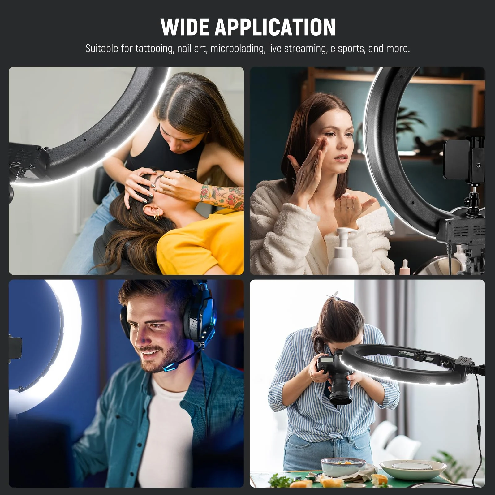NEEWER 55W 5600K Professional Ring Light 18 Inch Kit