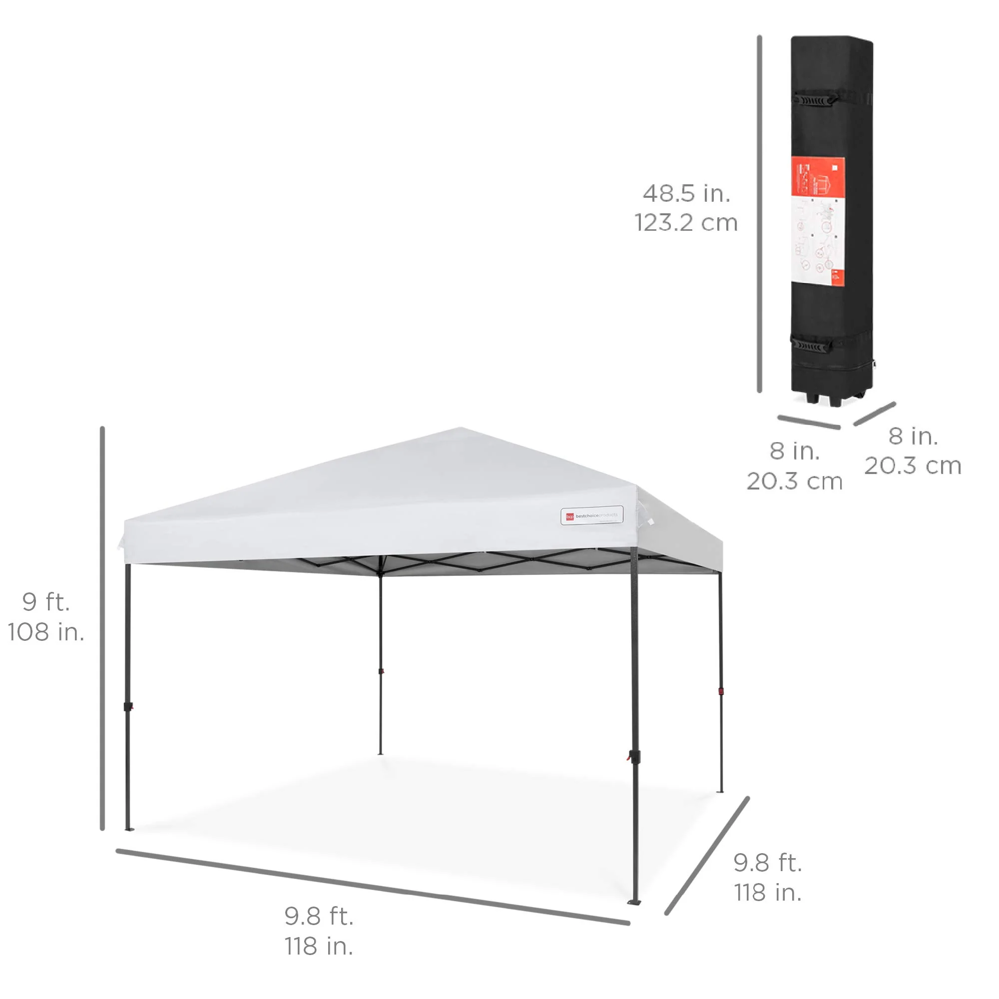 Best Choice Products Portable 10x10ft Canopy Tent Instant