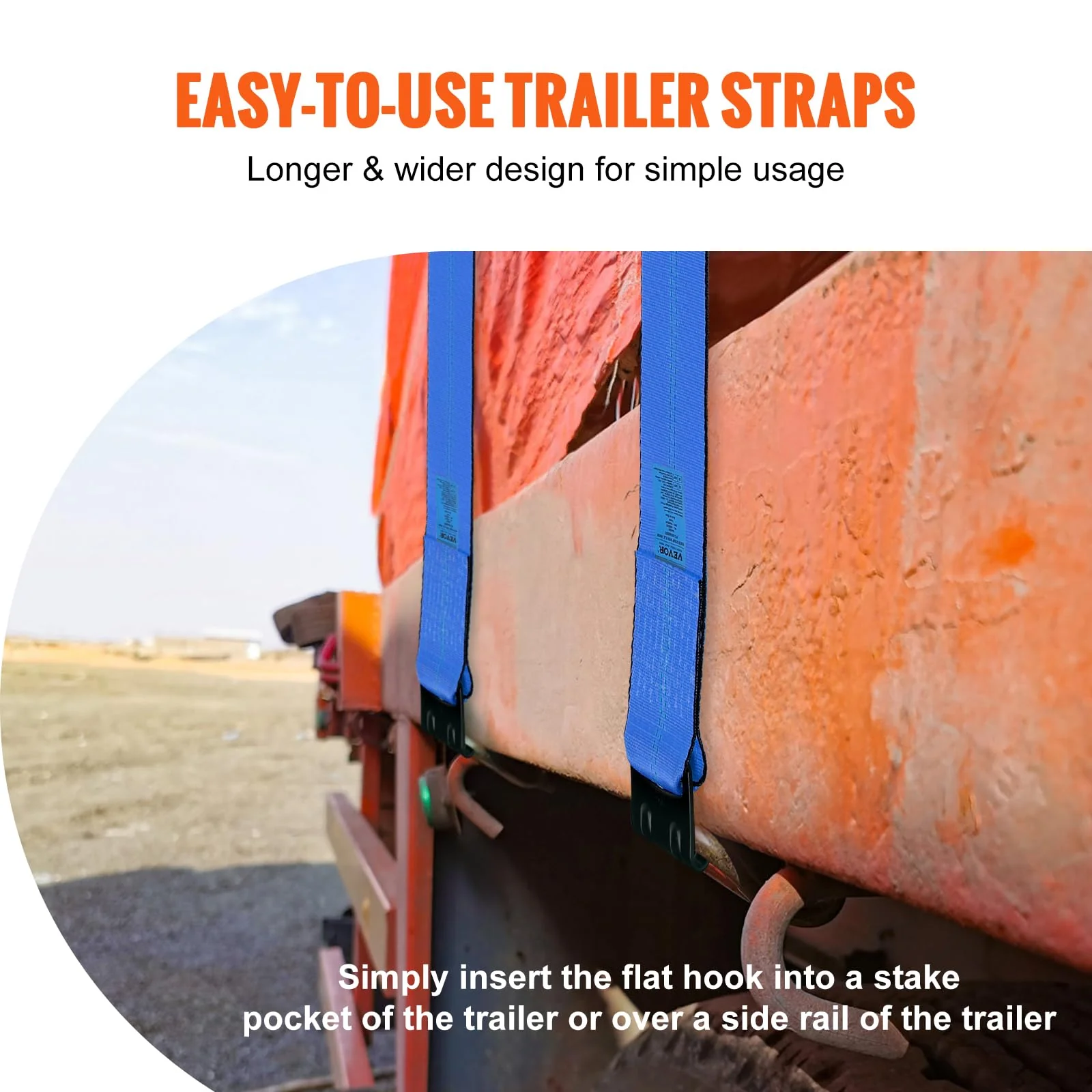 VEVOR 10 Pack 4 x30' Heavy Duty Truck Straps for Flatbeds. Trucks. Trailers