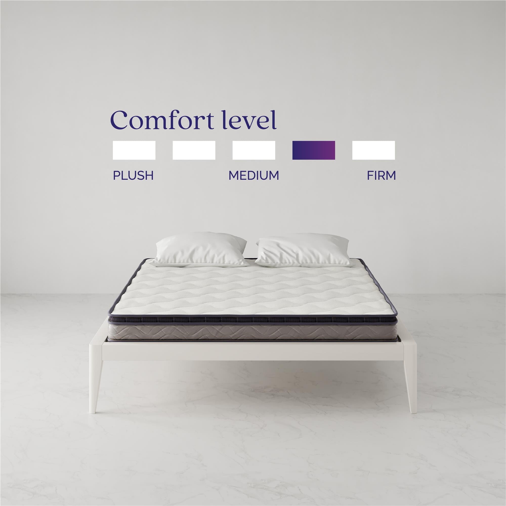 Sleep Regal 6 Inch EuroTop Innerspring Hybrid Mattress. Bed-in-a-Box. Queen